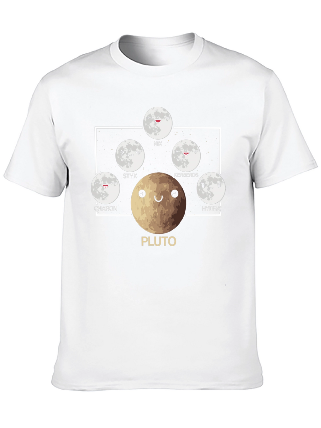 Pluto & Moons Graphic Tee - Astronomy T-Shirt