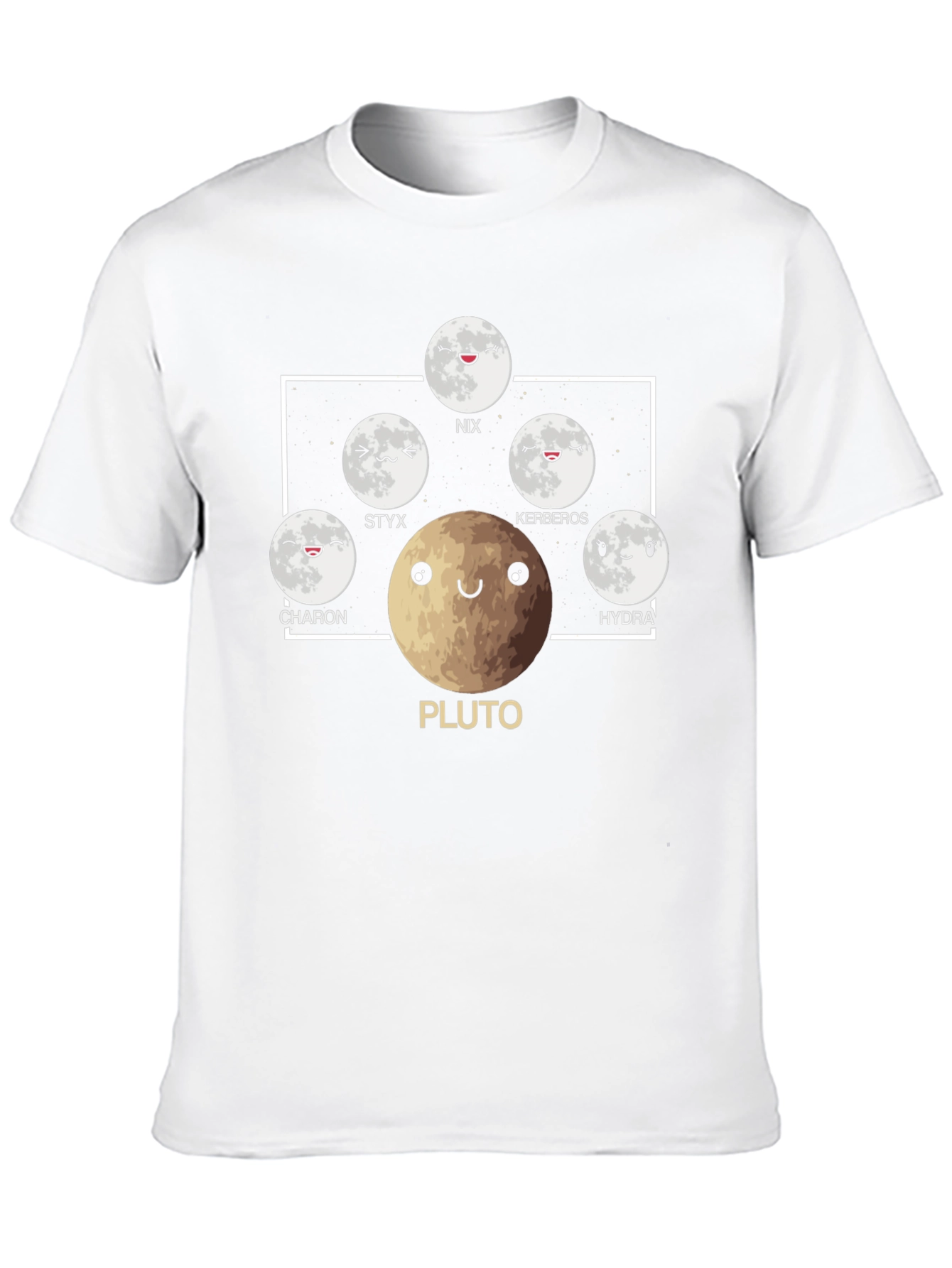 Pluto & Moons Graphic Tee - Astronomy T-Shirt