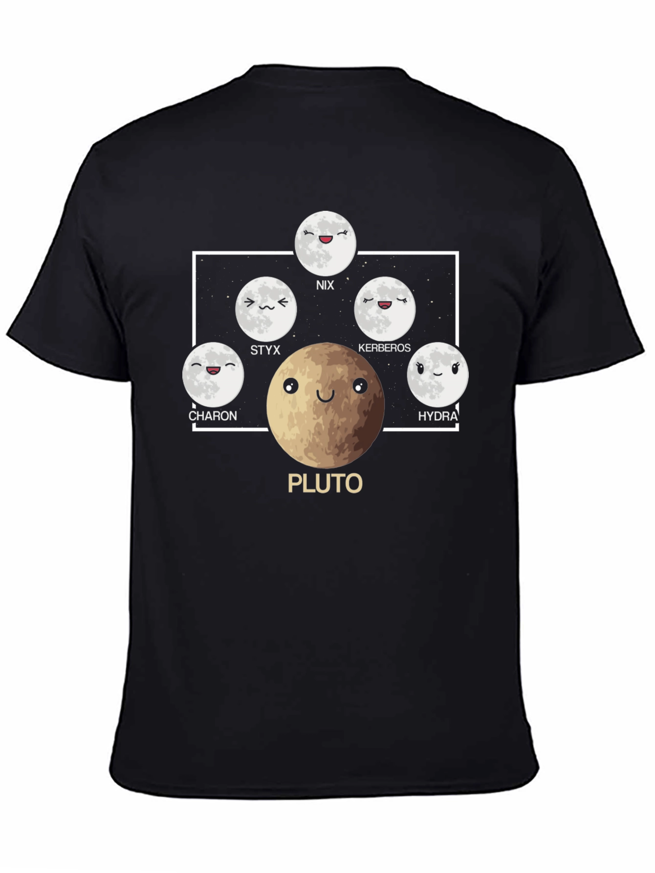 Pluto & Moons Graphic Tee - Astronomy T-Shirt