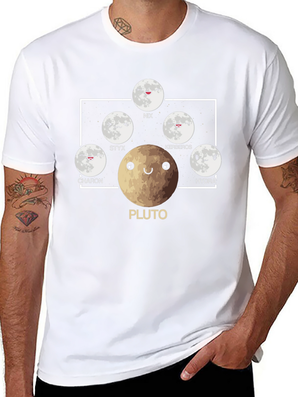 Pluto & Moons Graphic Tee - Astronomy T-Shirt