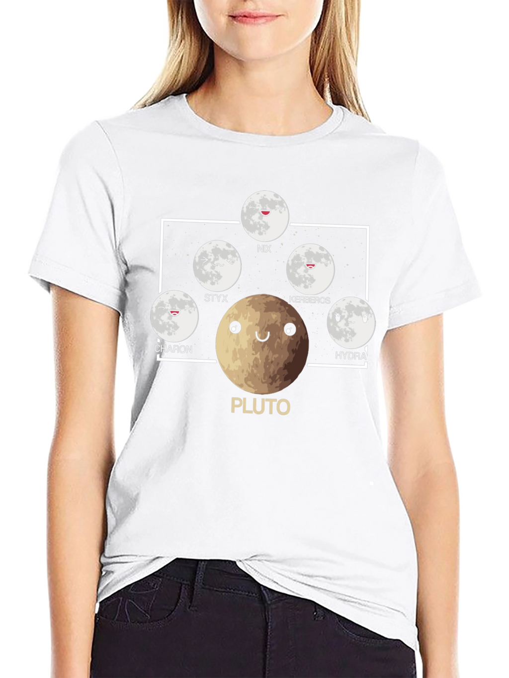 Pluto & Moons Graphic Tee - Astronomy T-Shirt