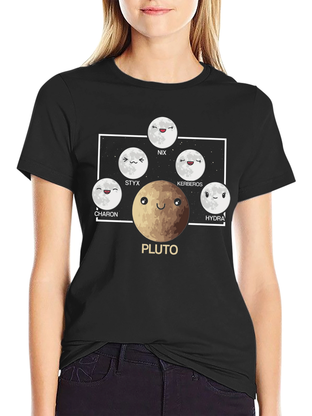 Pluto & Moons Graphic Tee - Astronomy T-Shirt