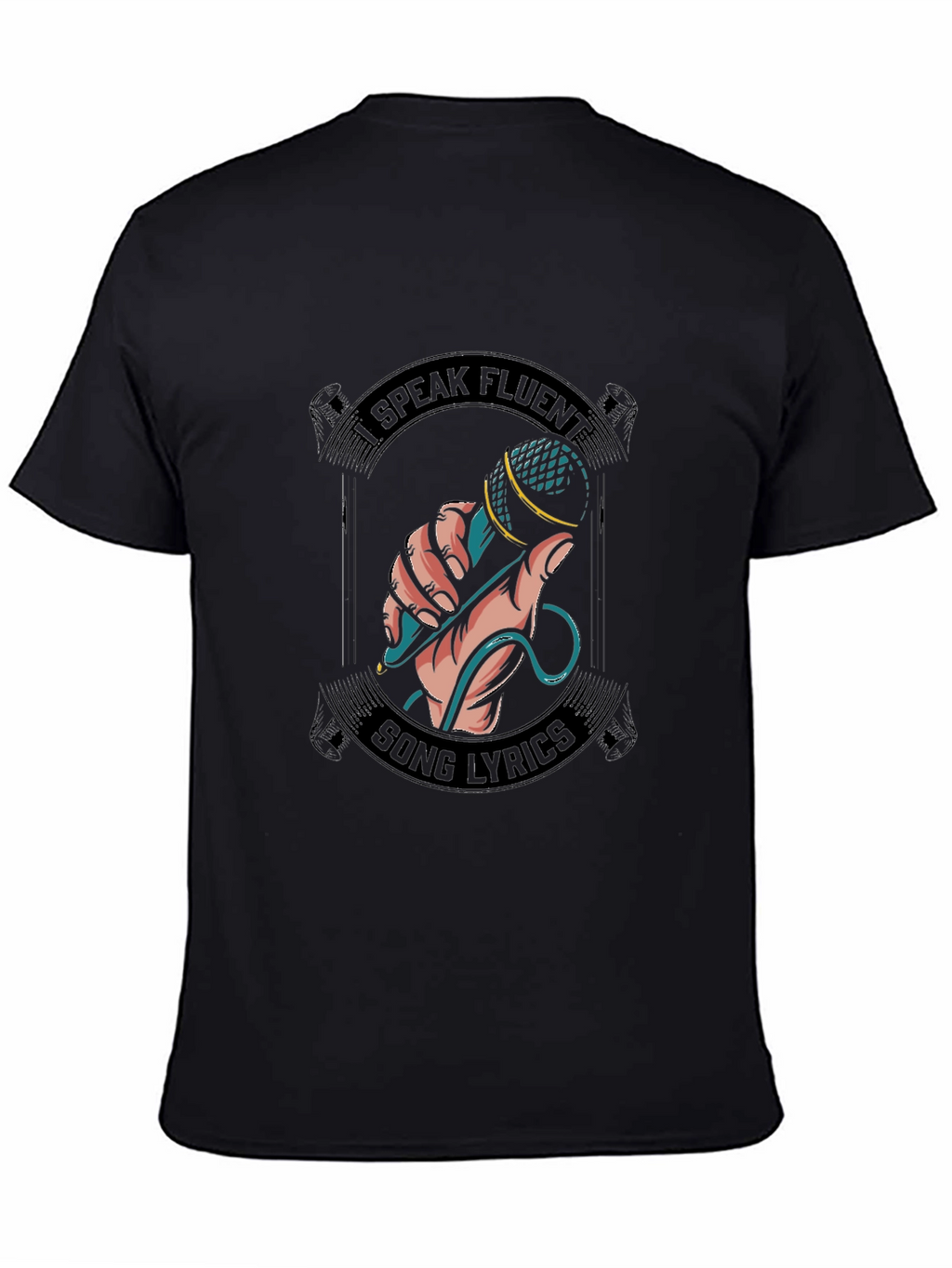 Fluent Song Lyrics Graphic Tee - Black