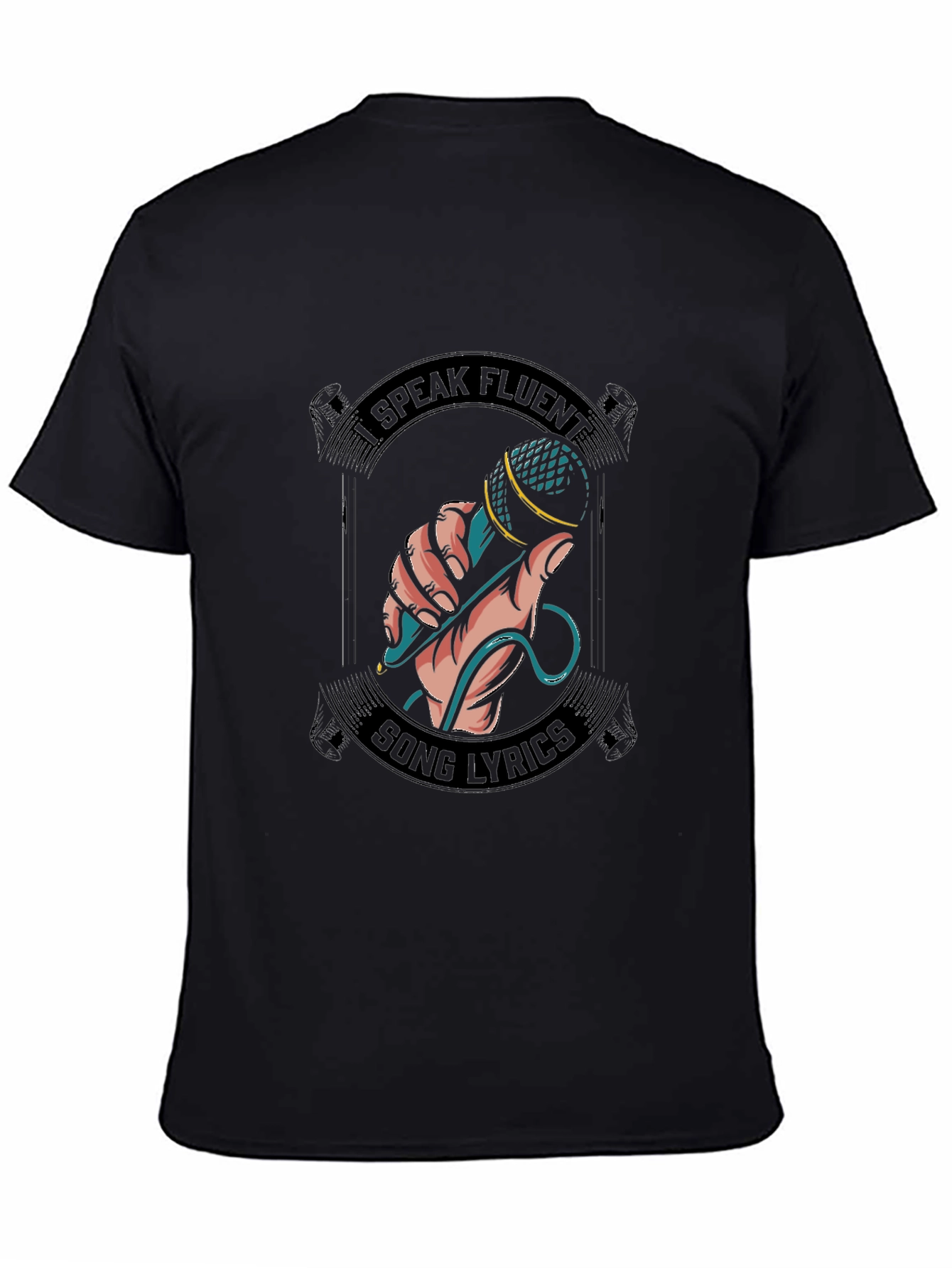 Fluent Song Lyrics Graphic Tee - Black