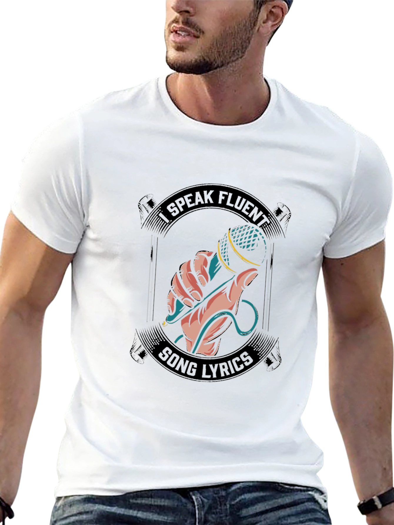 Fluent Song Lyrics Graphic Tee - Black