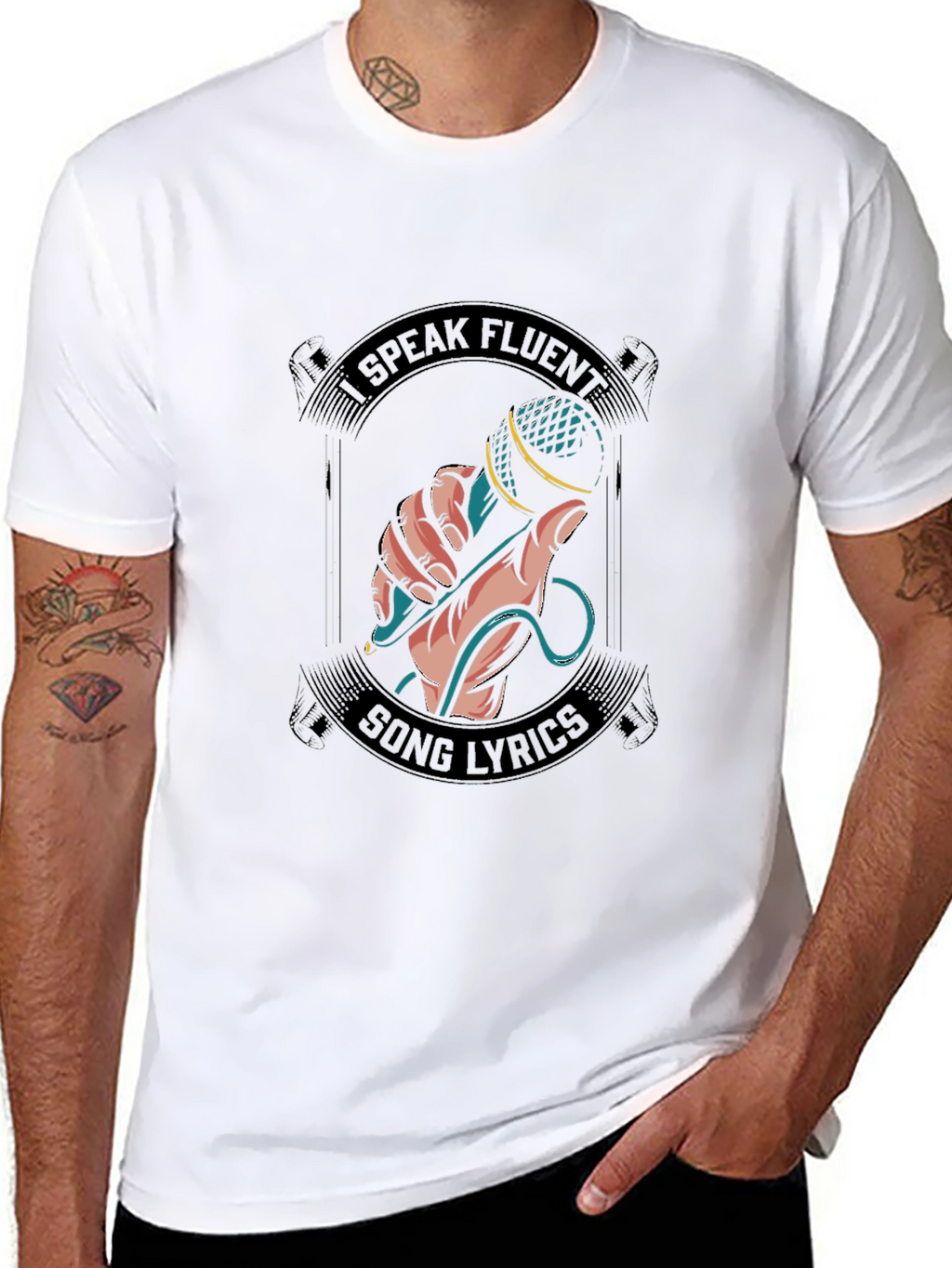 Fluent Song Lyrics Graphic Tee - Black