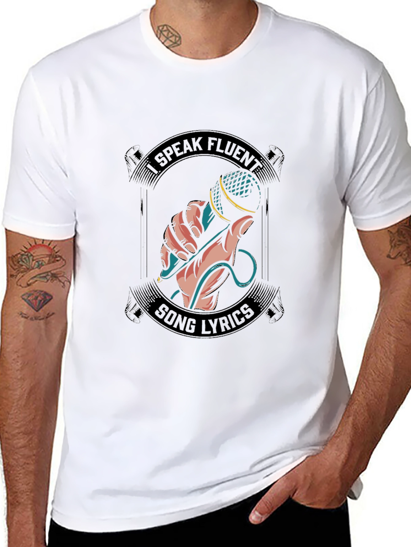 Fluent Song Lyrics Graphic Tee - Black