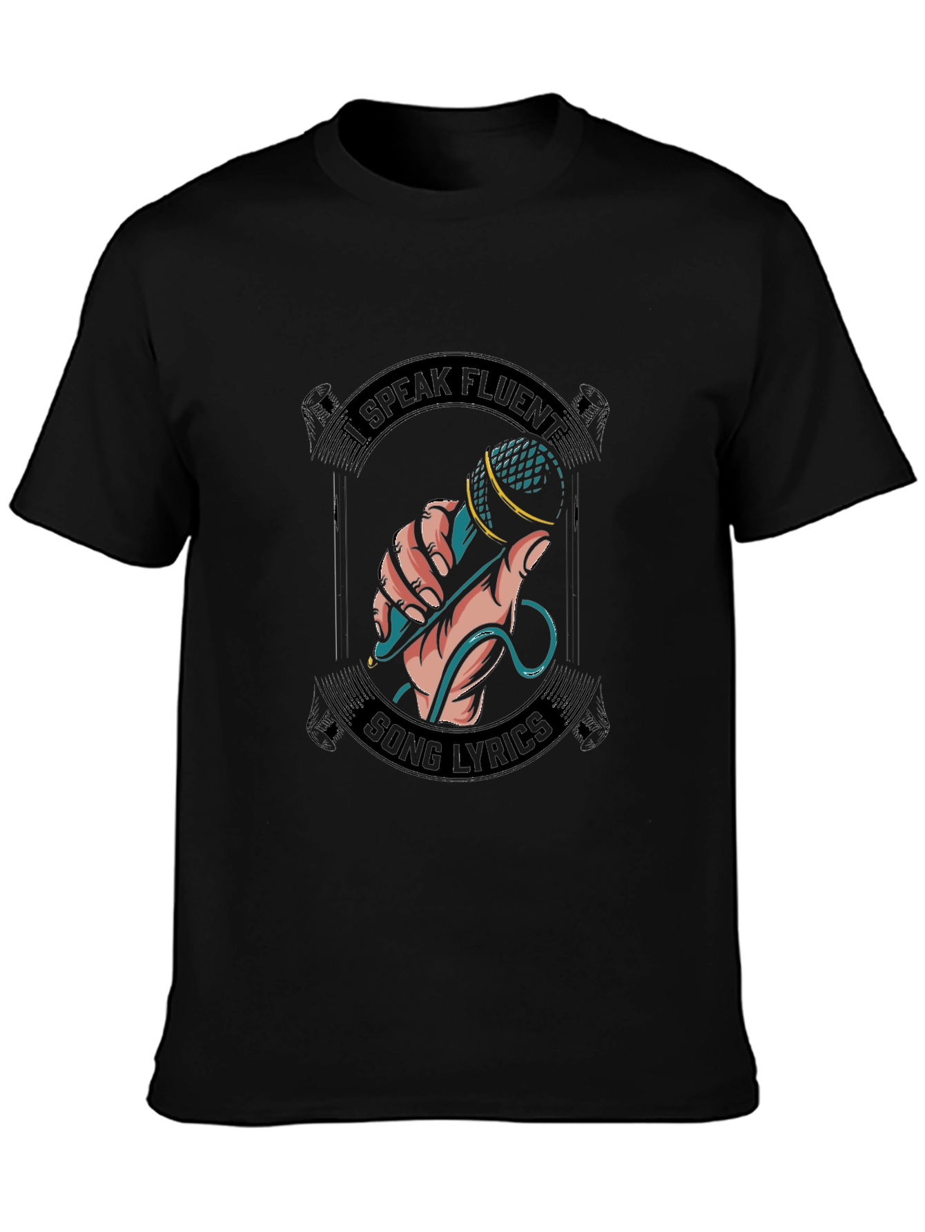 Fluent Song Lyrics Graphic Tee - Black