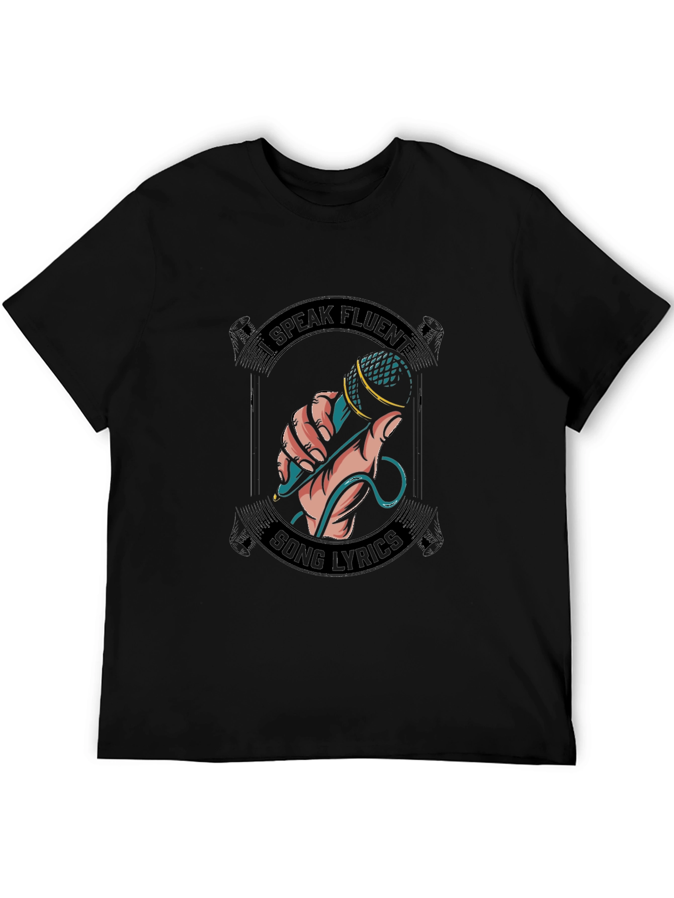 Fluent Song Lyrics Graphic Tee - Black