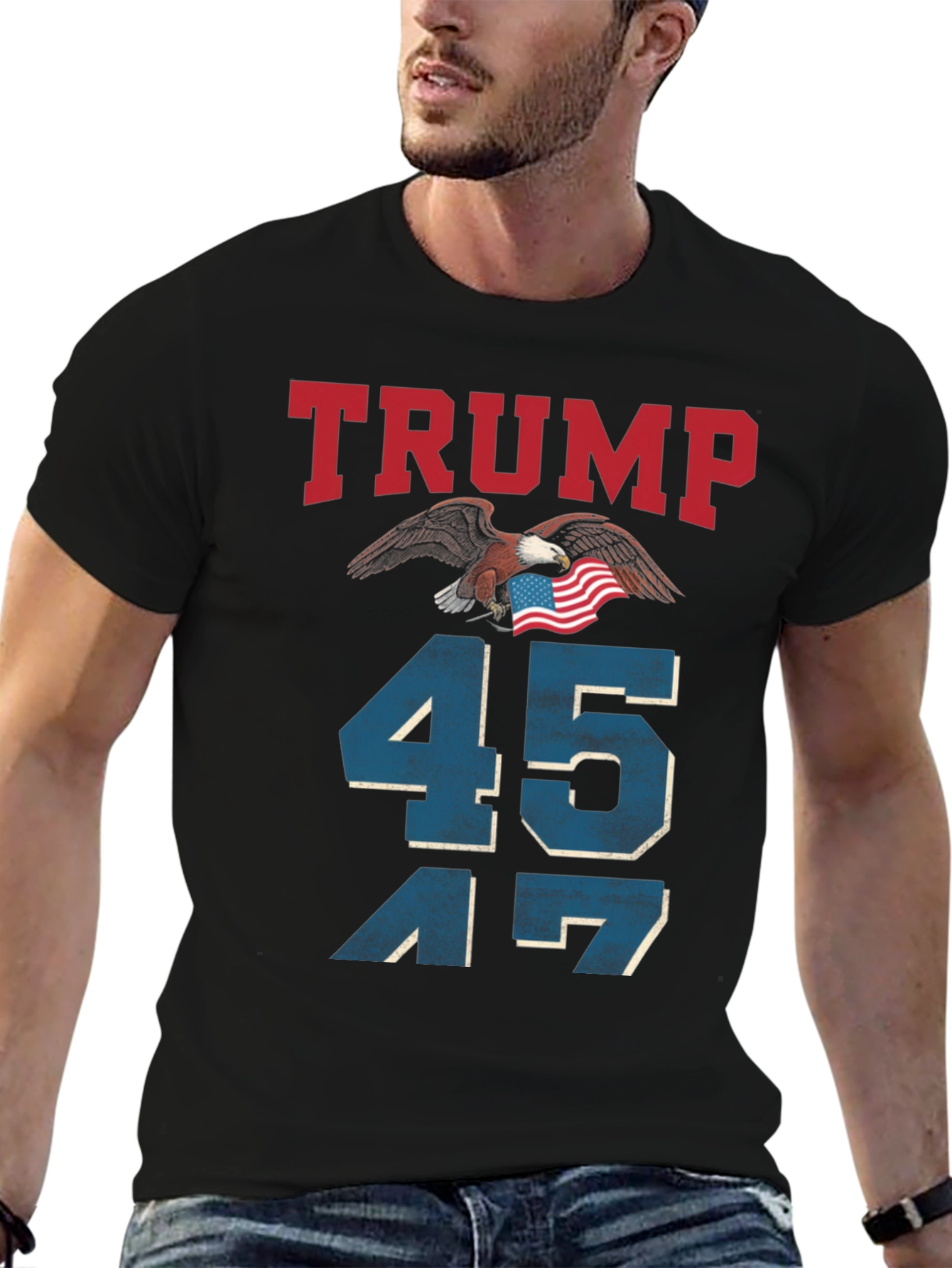 Trump 45 47 Eagle Patriotic T-Shirt