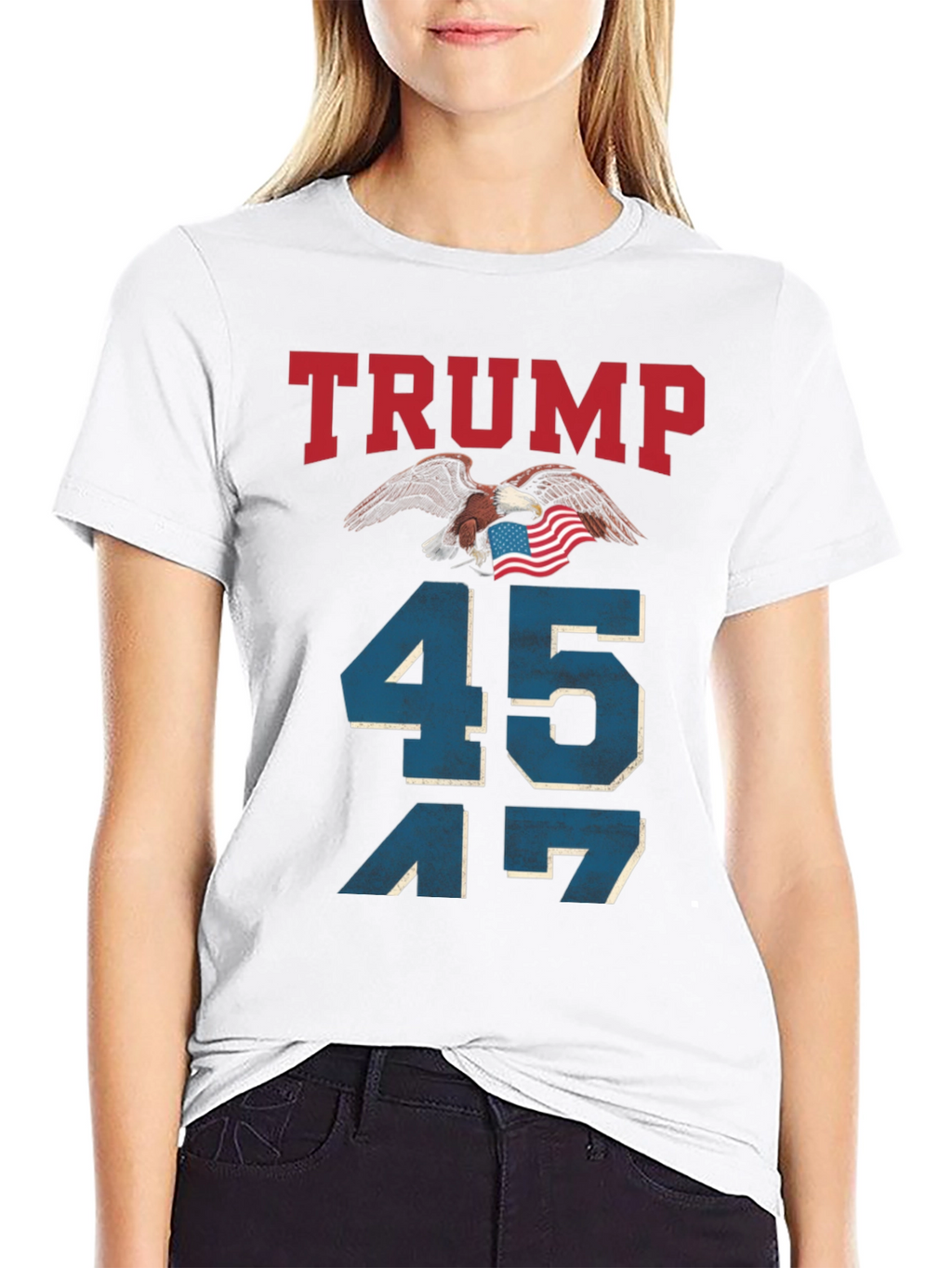 Trump 45 47 Eagle Patriotic T-Shirt