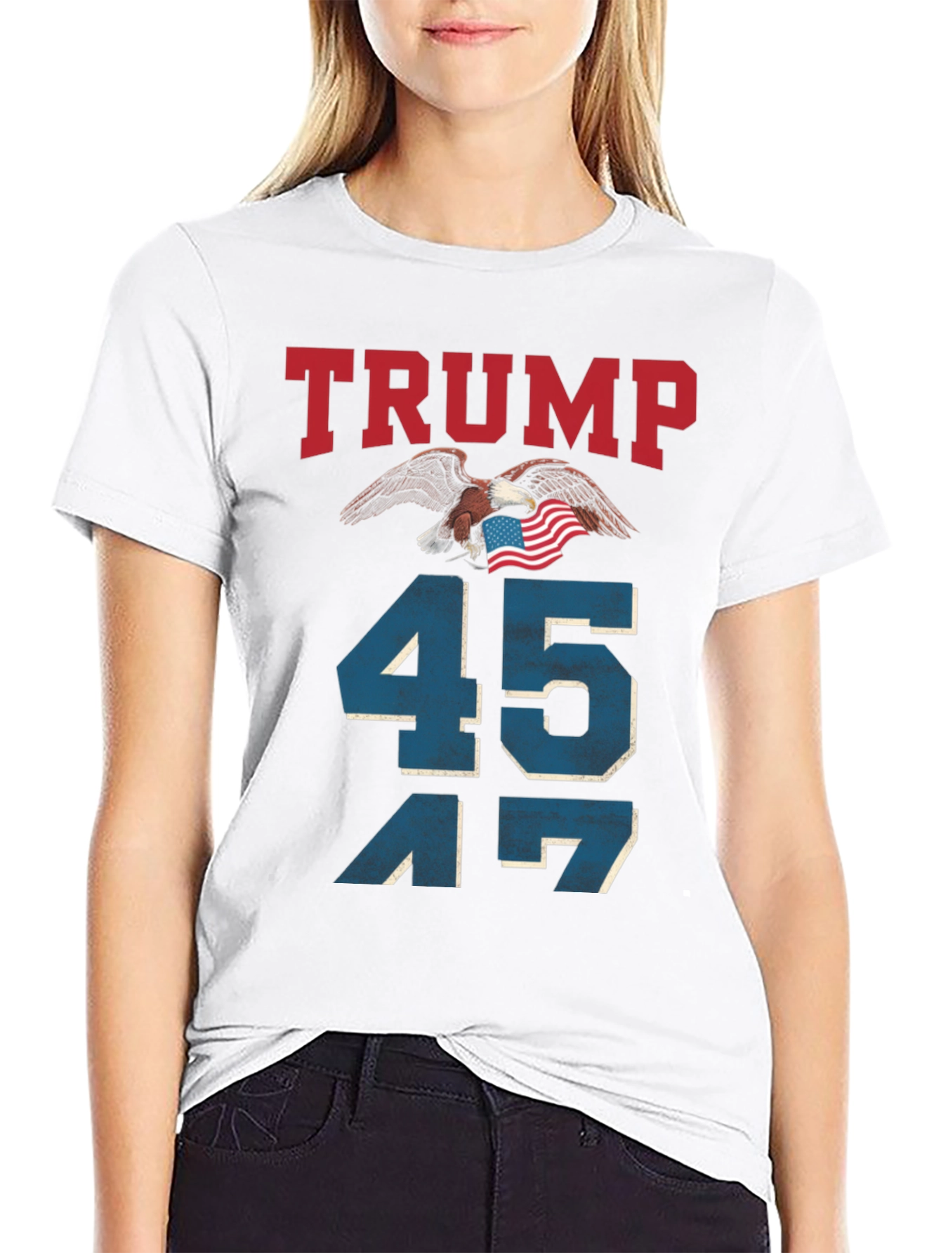 Trump 45 47 Eagle Patriotic T-Shirt