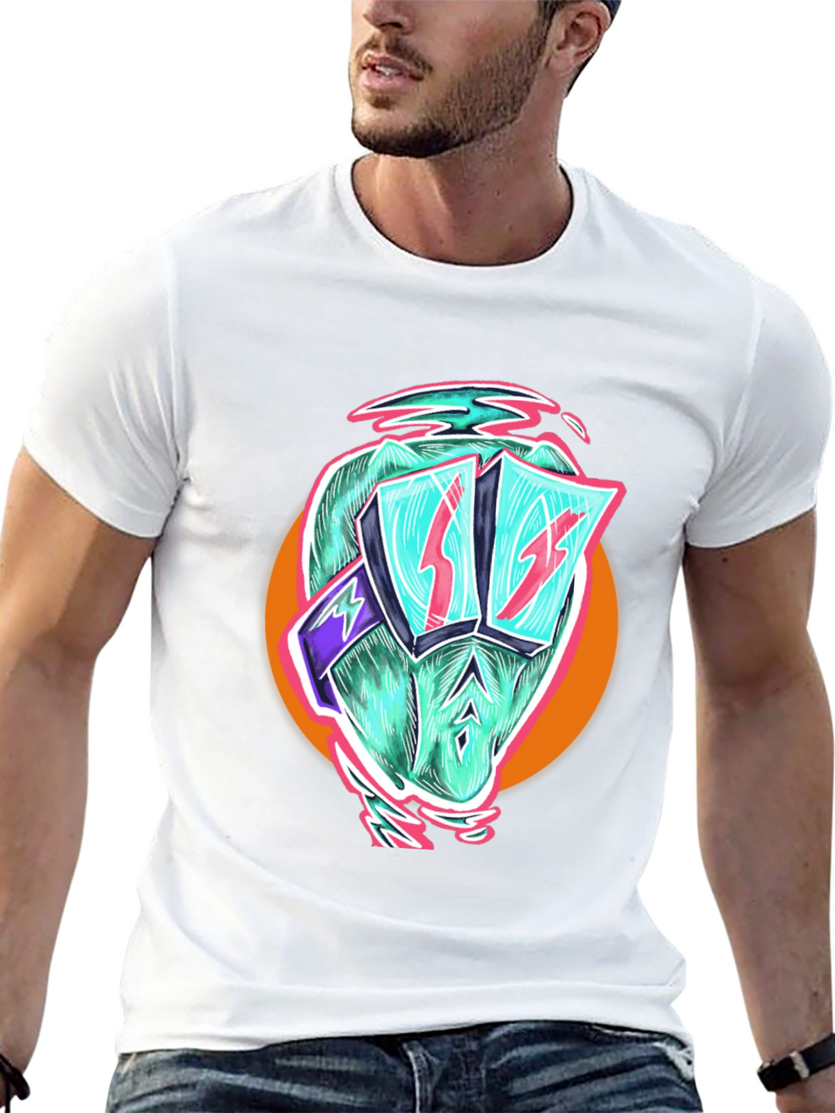 Cool Dino Black T-Shirt - Retro Cartoon Graphic