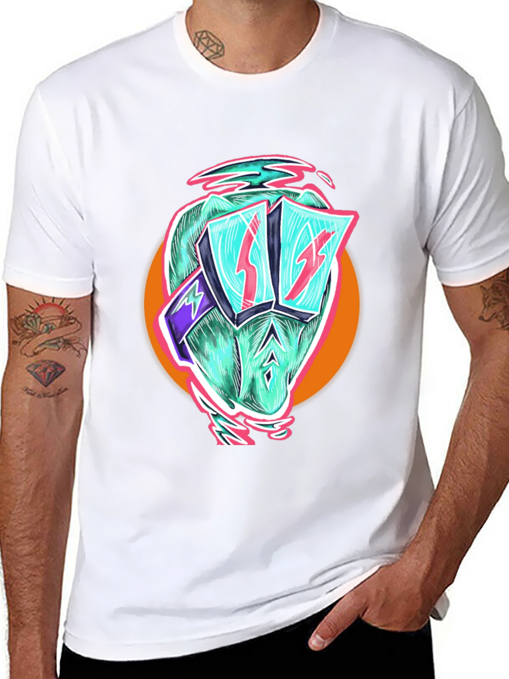 Cool Dino Black T-Shirt - Retro Cartoon Graphic
