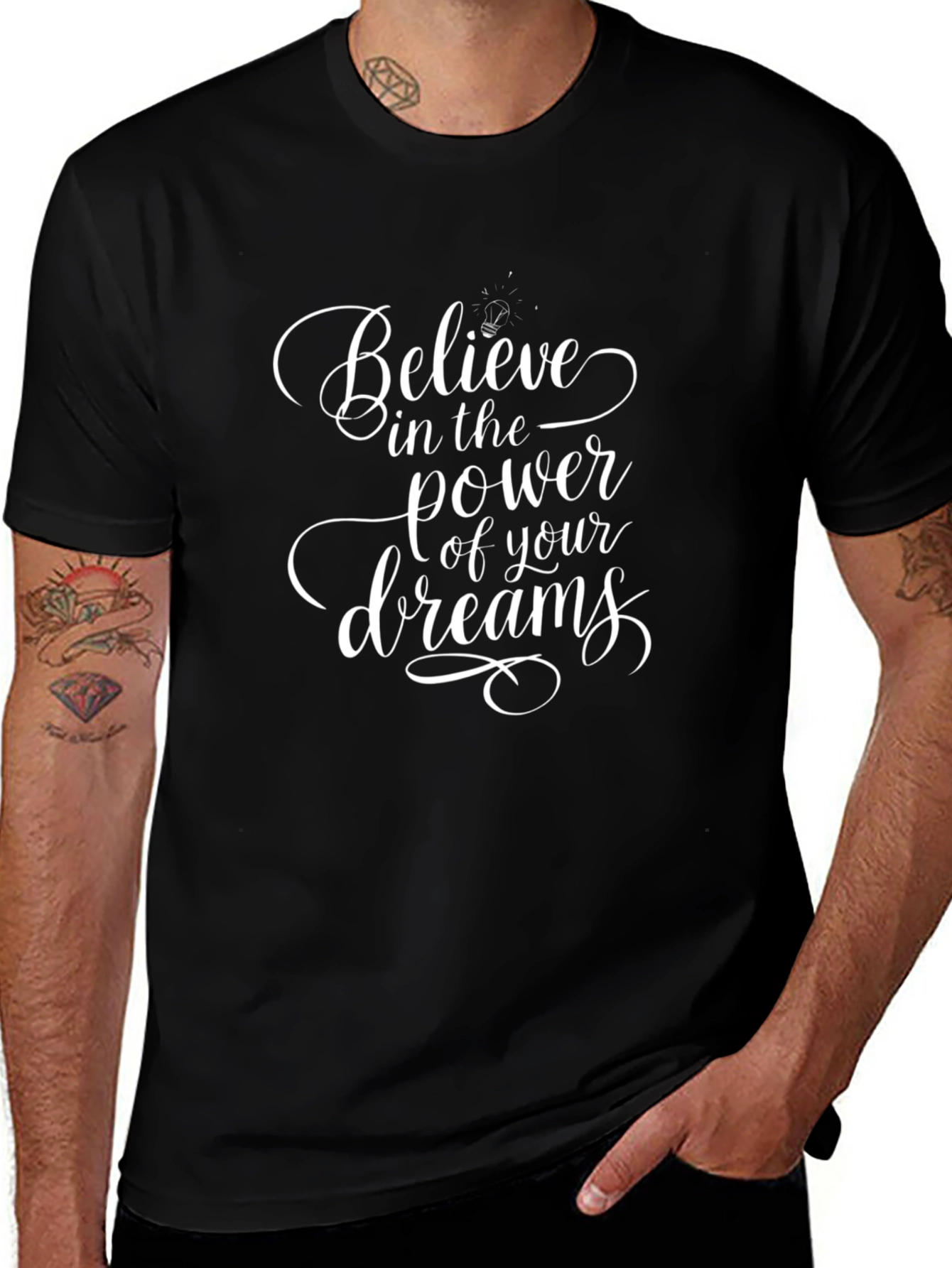 Believe in Your Dreams Graphic Tee - Black