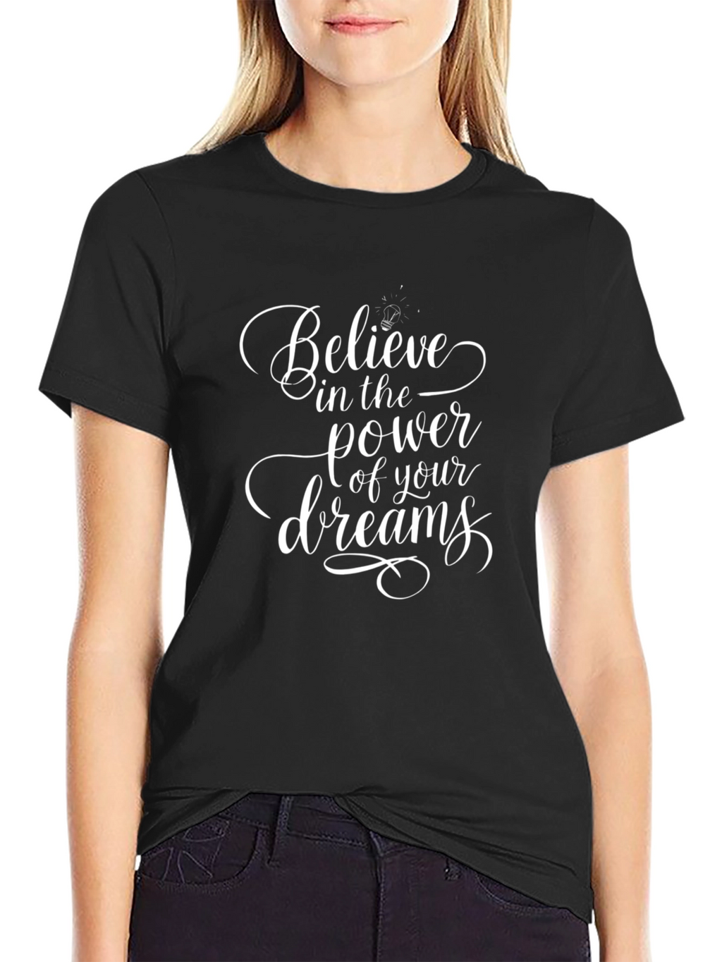 Believe in Your Dreams Graphic Tee - Black
