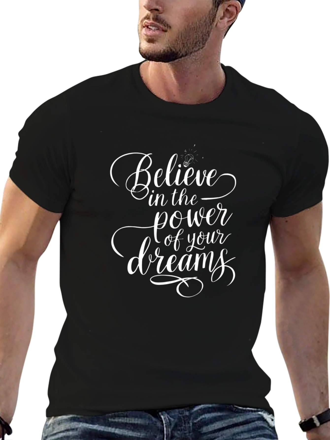Believe in Your Dreams Graphic Tee - Black