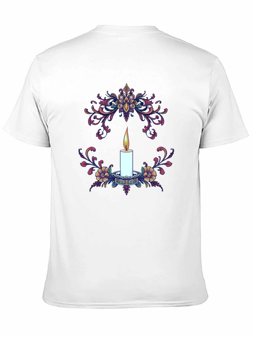 Floral Candle Graphic T-Shirt