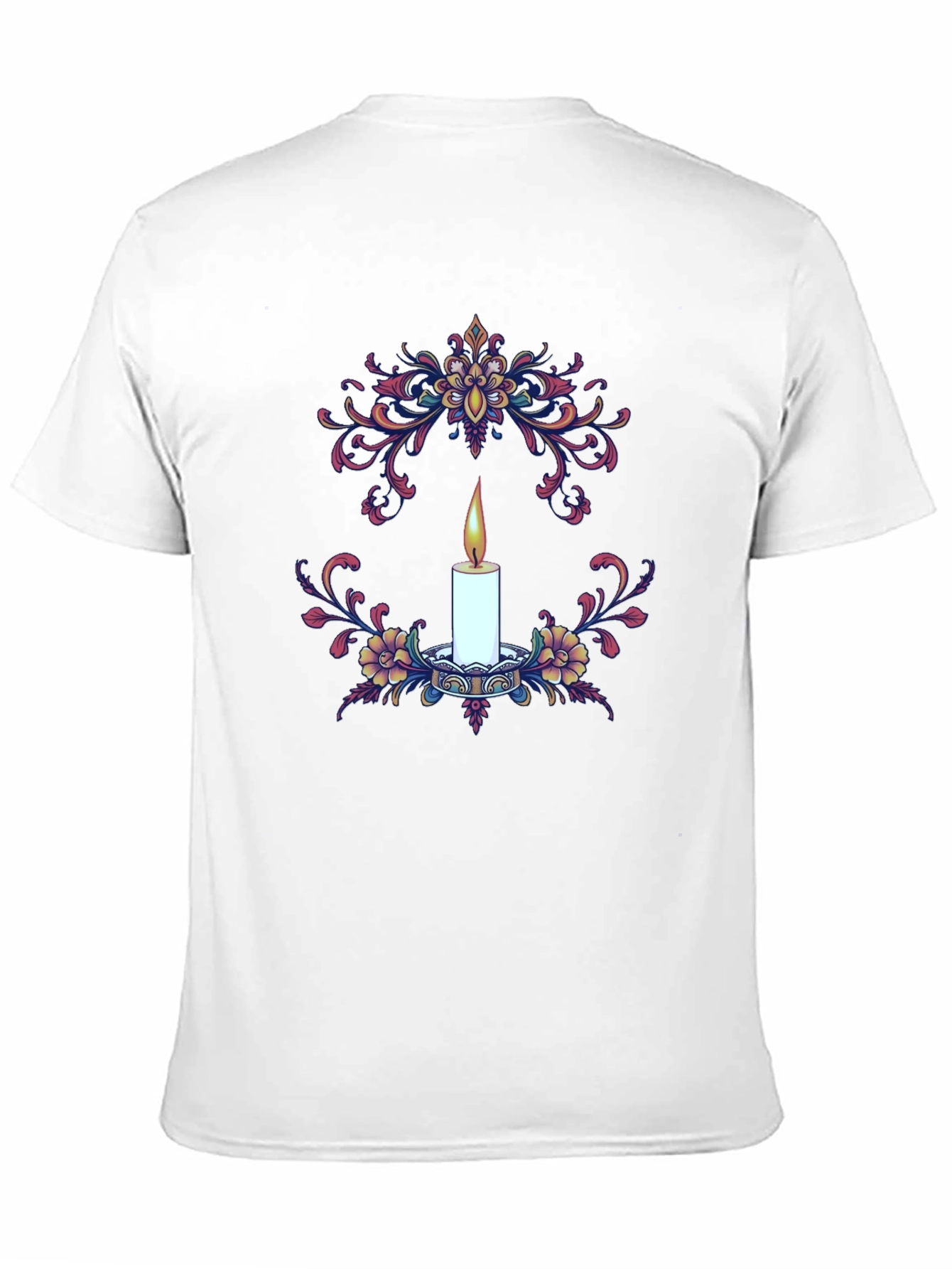 Floral Candle Graphic T-Shirt