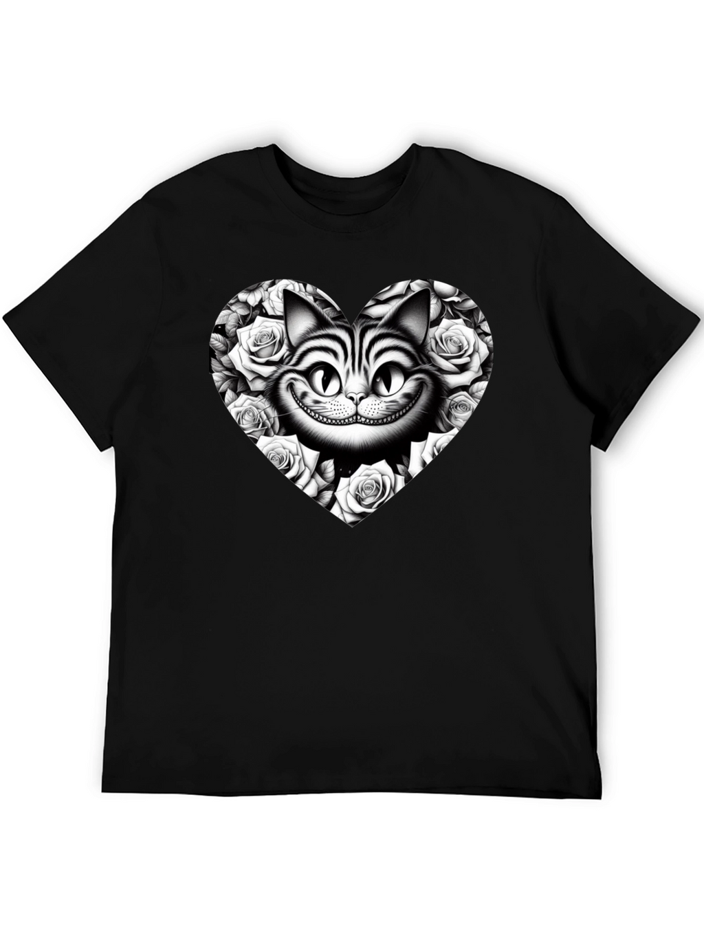Cheshire Cat Rose Heart T-Shirt