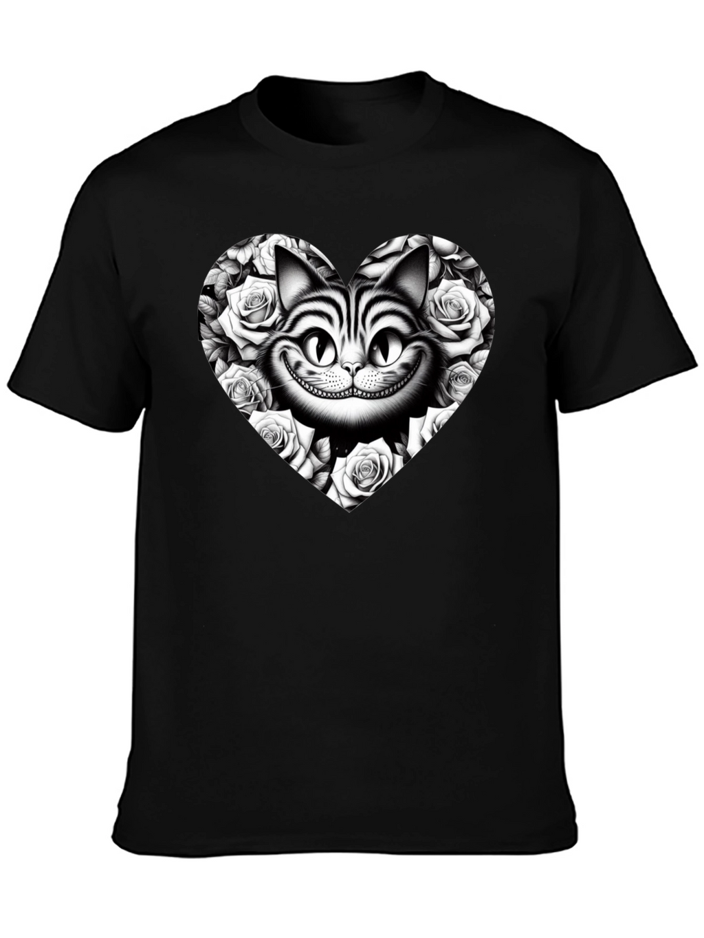 Cheshire Cat Rose Heart T-Shirt
