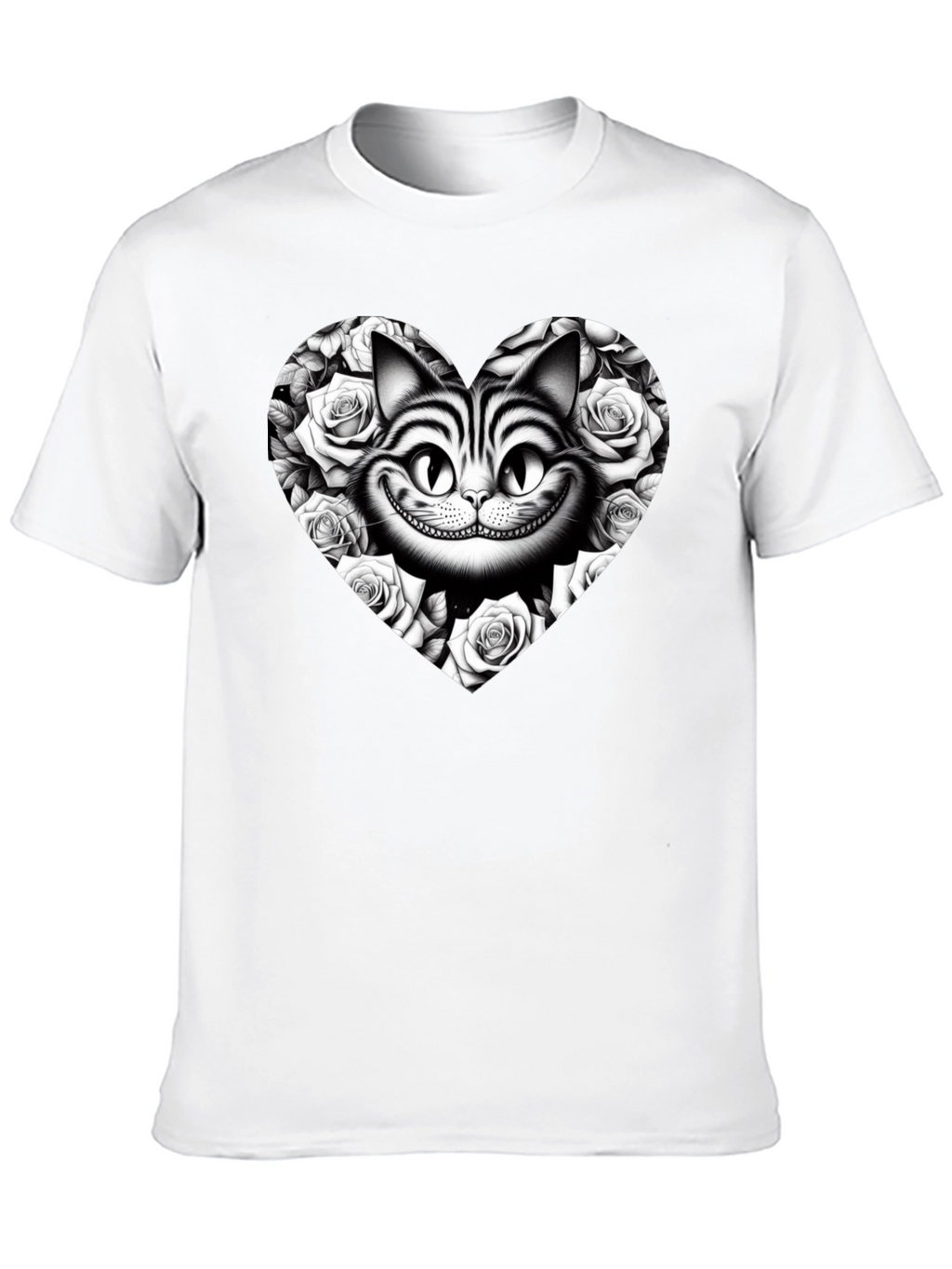 Cheshire Cat Rose Heart T-Shirt