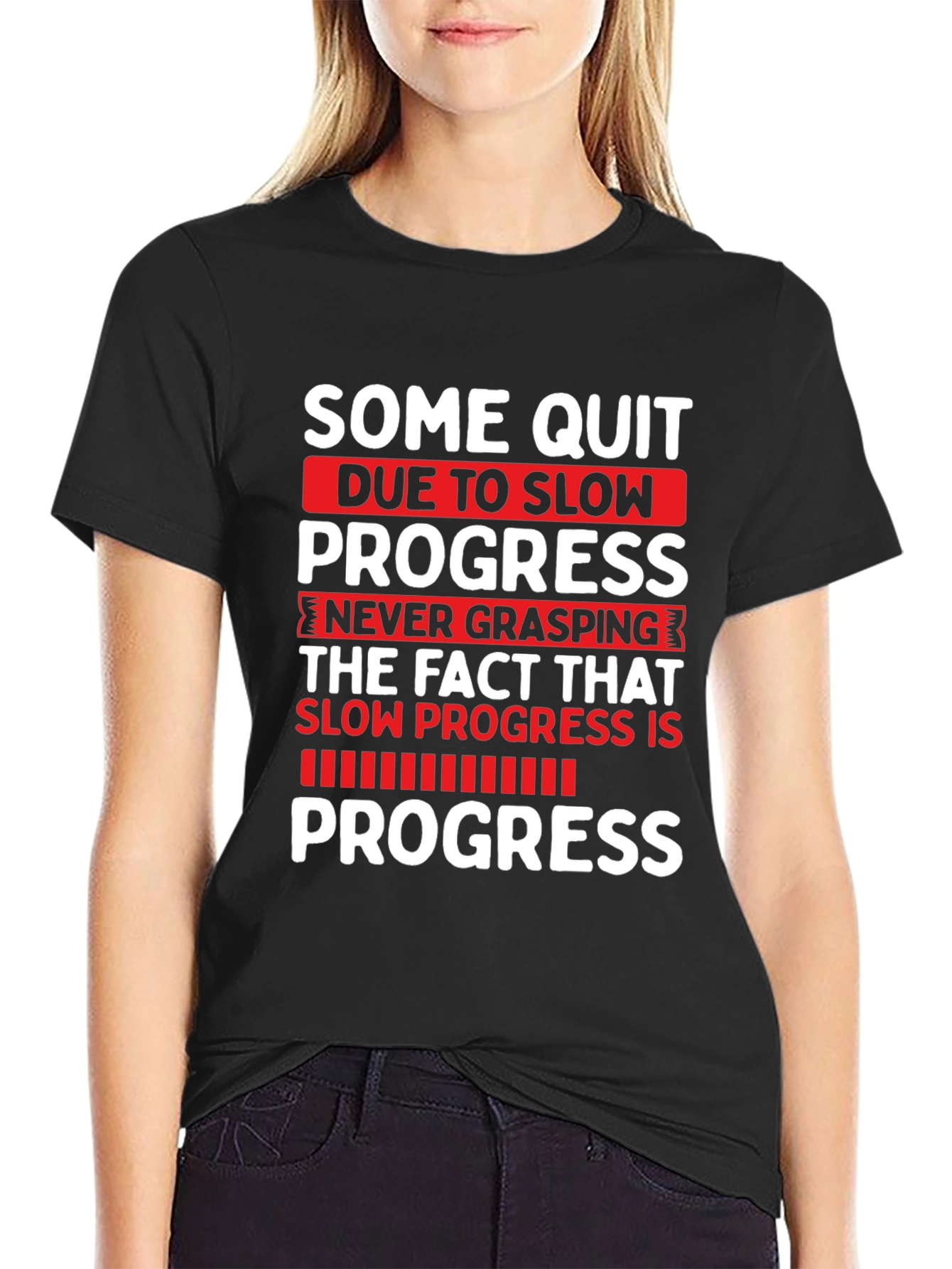 Motivational Progress T-Shirt - Fitness Gym Workout Tee