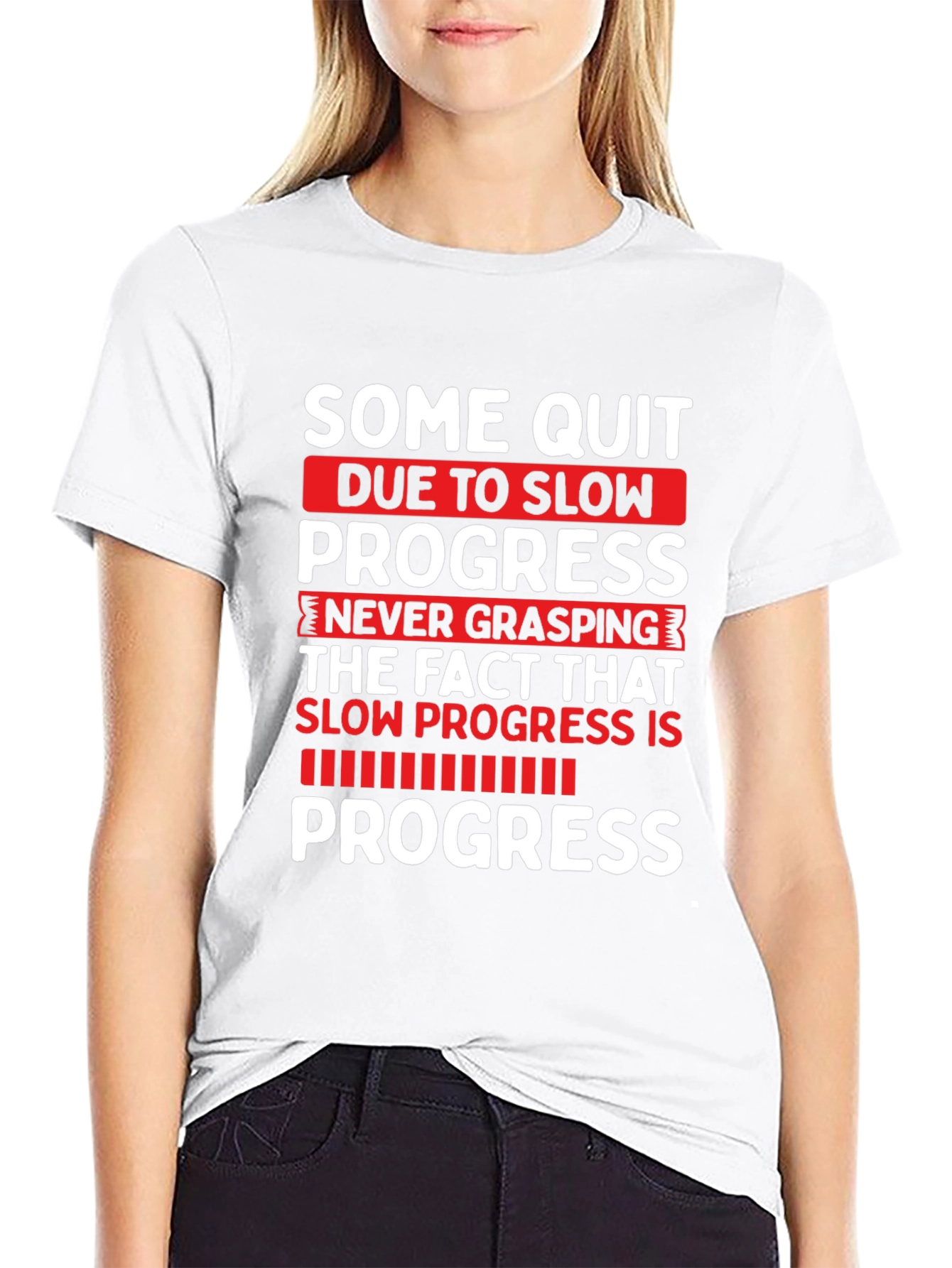 Motivational Progress T-Shirt - Fitness Gym Workout Tee