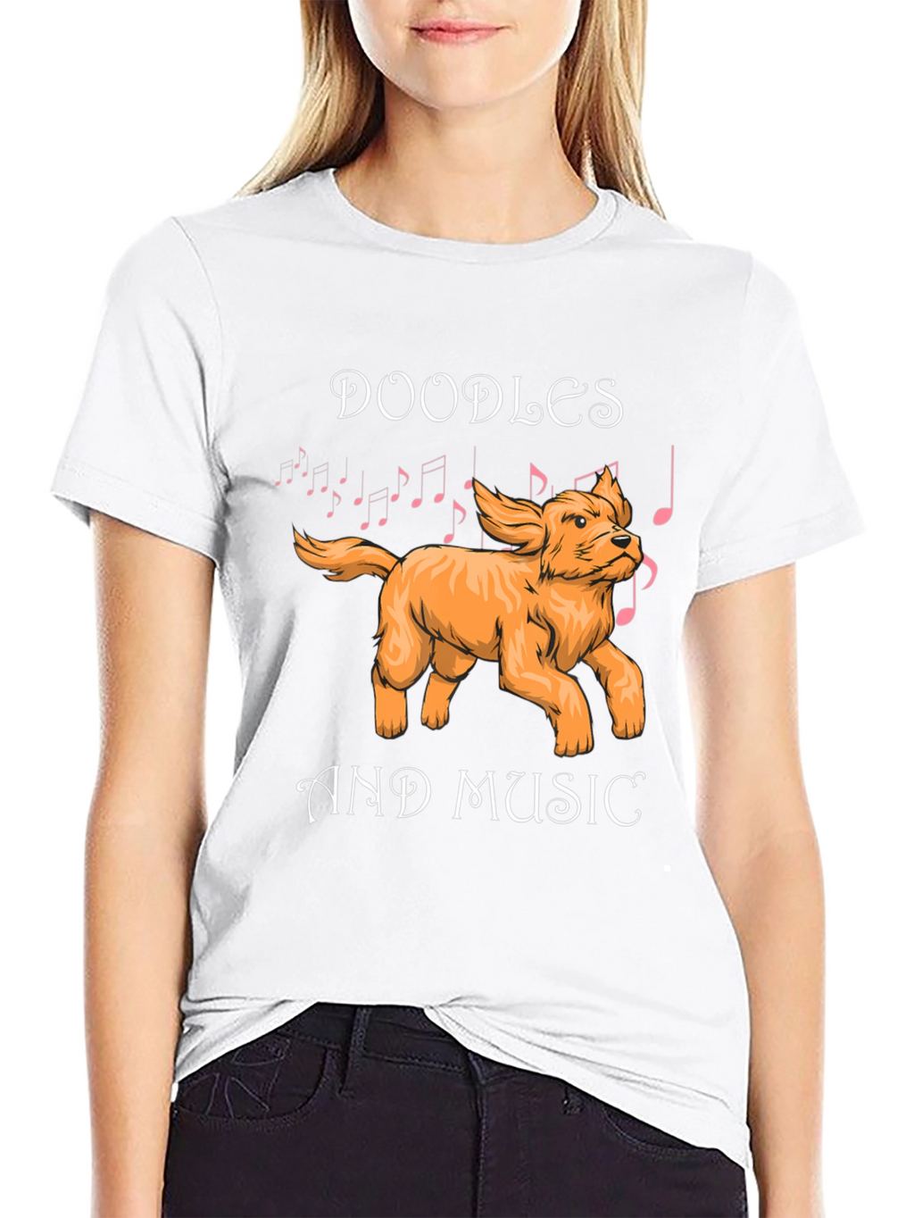 Doodles and Music Graphic T-Shirt