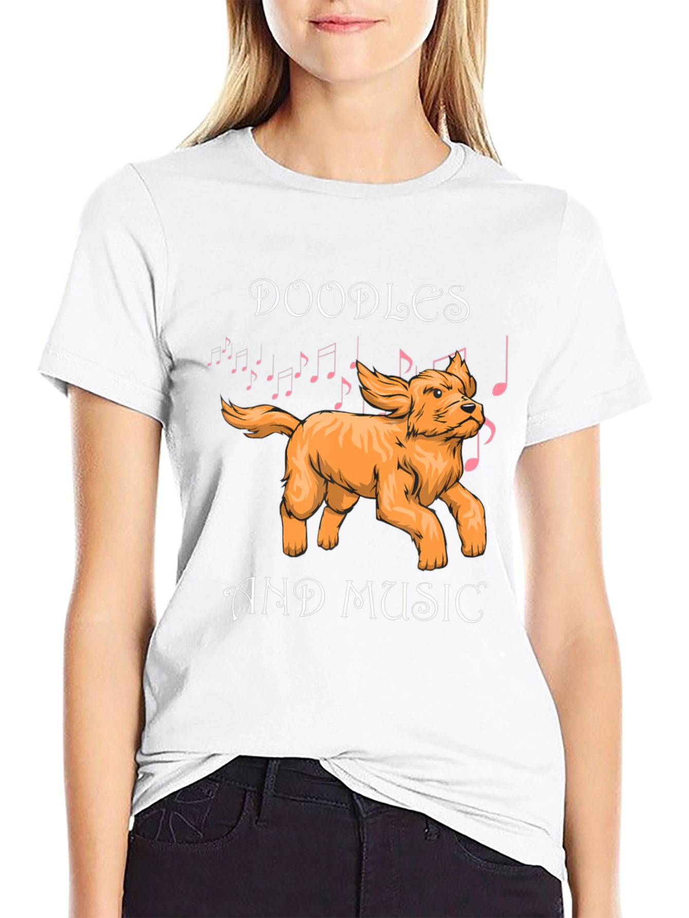 Doodles and Music Graphic T-Shirt