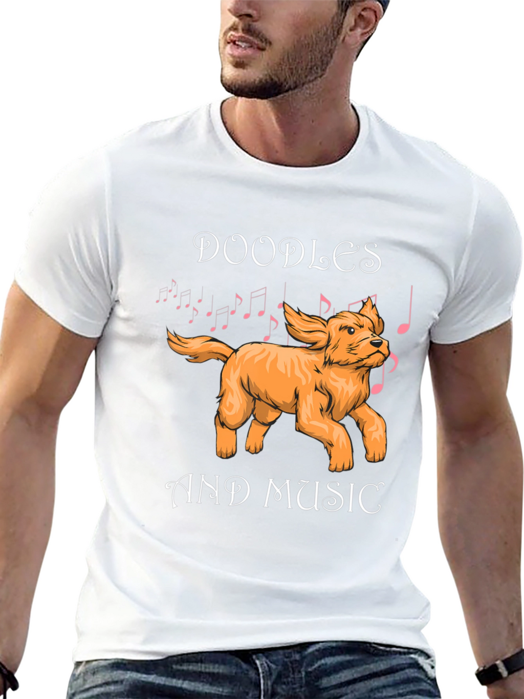 Doodles and Music Graphic T-Shirt