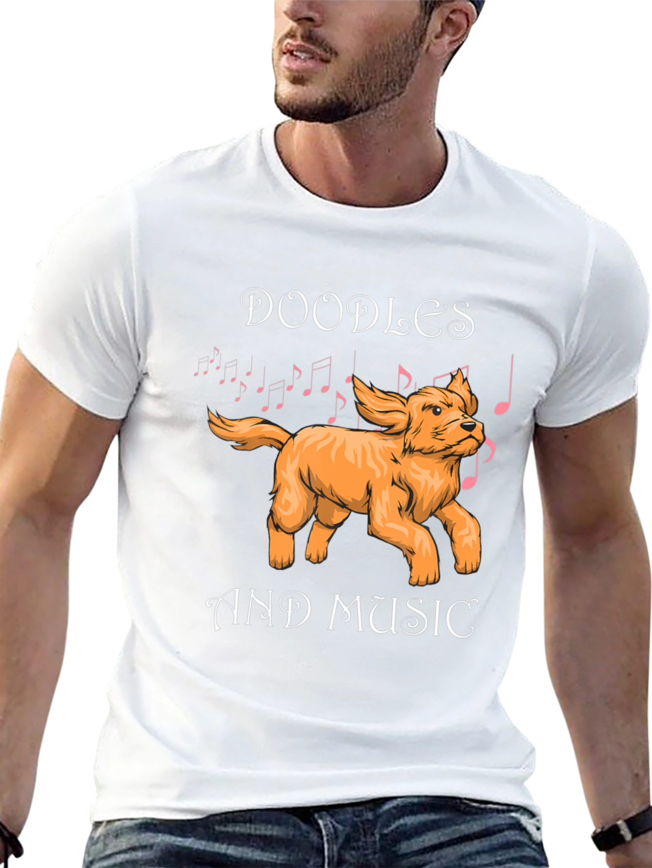 Doodles and Music Graphic T-Shirt