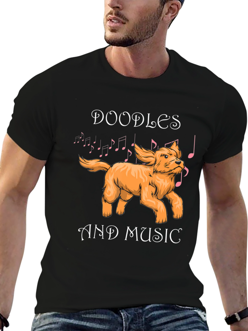 Doodles and Music Graphic T-Shirt