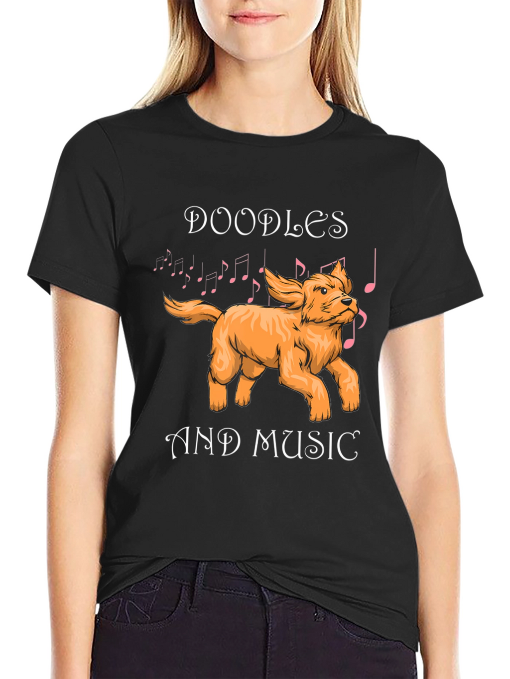 Doodles and Music Graphic T-Shirt