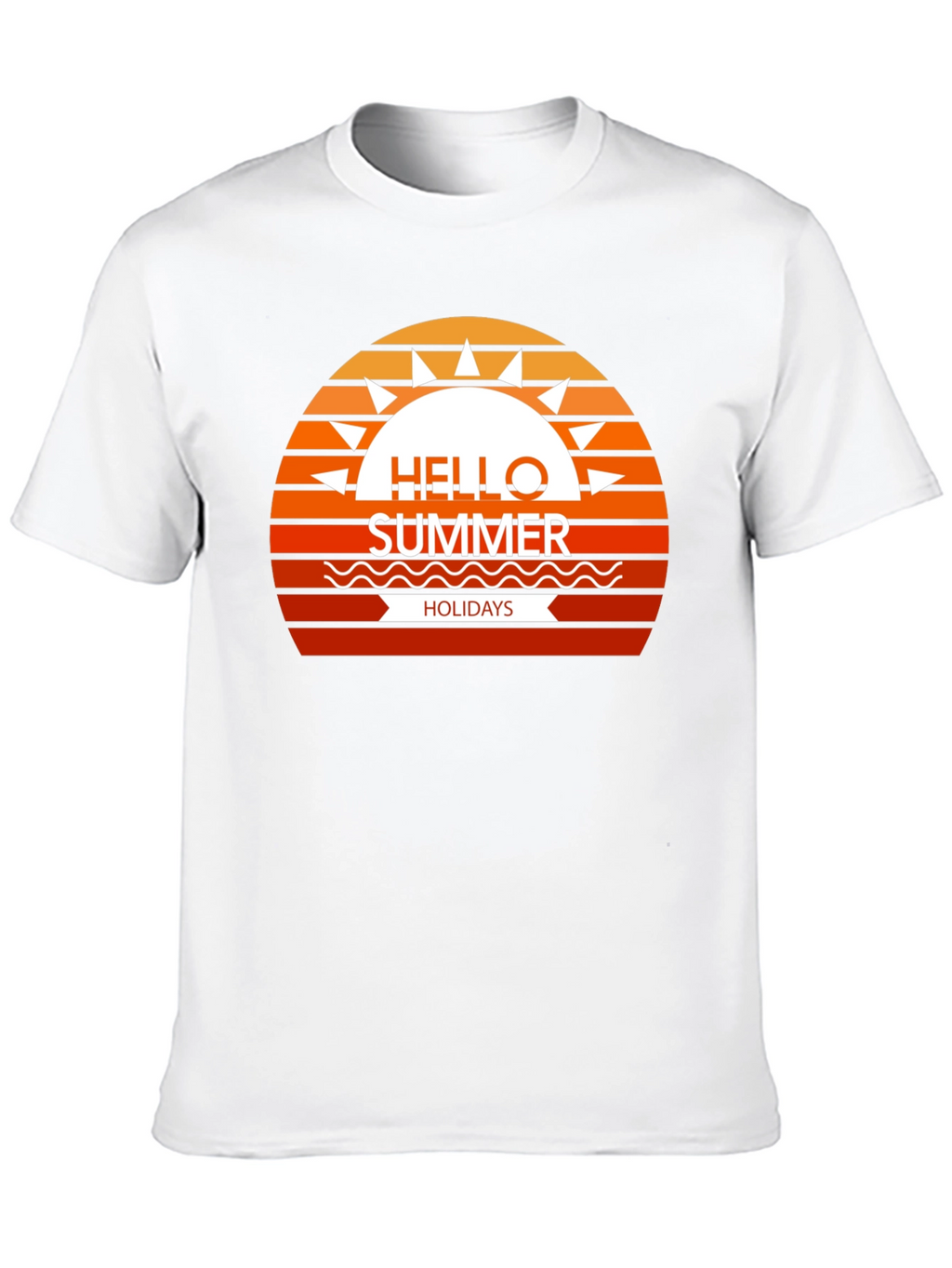 Summer Holidays Graphic Tee - Black