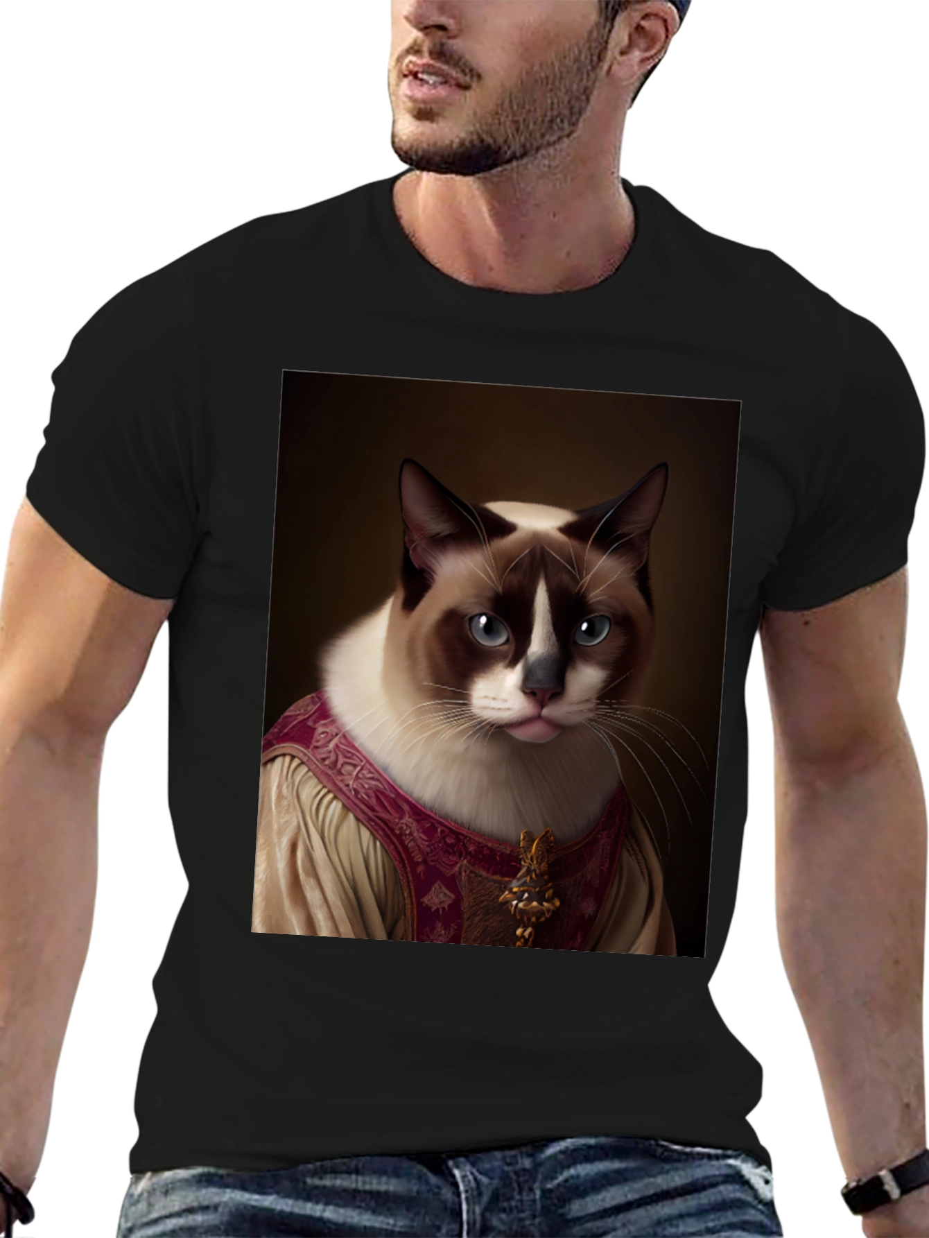 Regal Cat Portrait T-Shirt