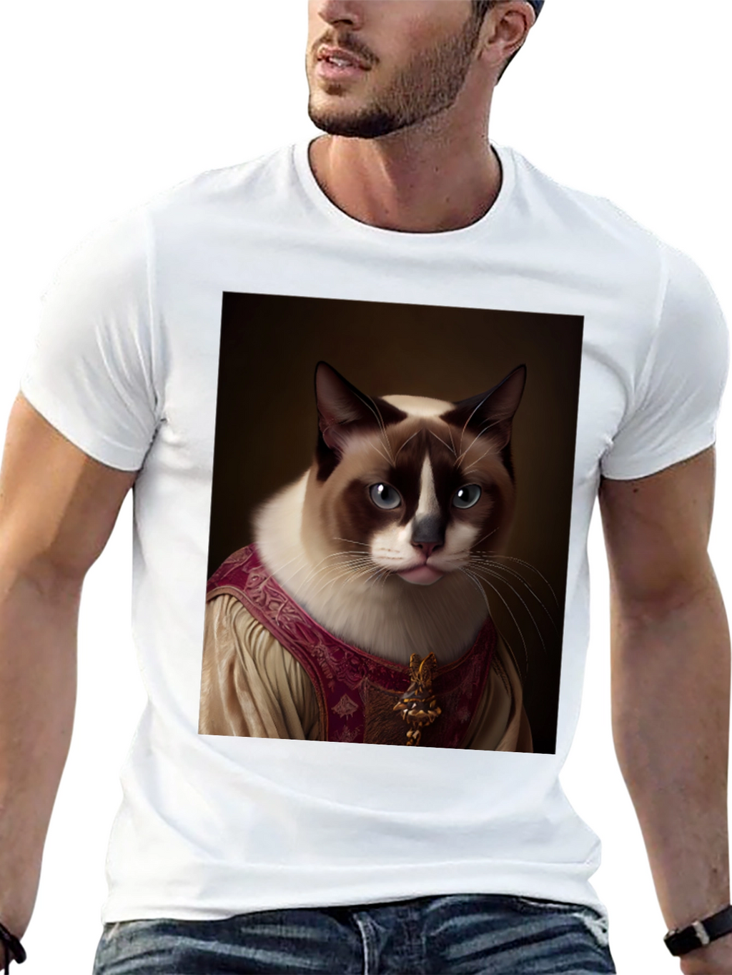 Regal Cat Portrait T-Shirt
