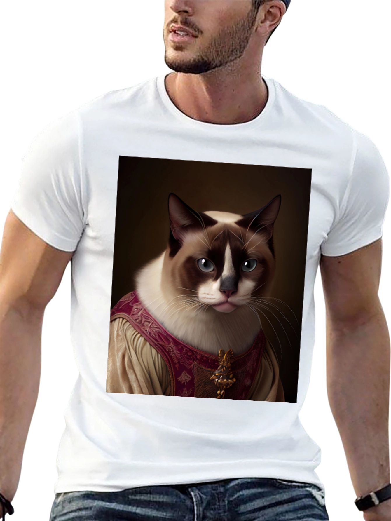 Regal Cat Portrait T-Shirt