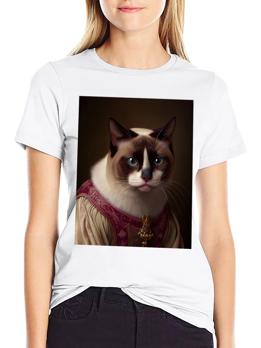 Regal Cat Portrait T-Shirt