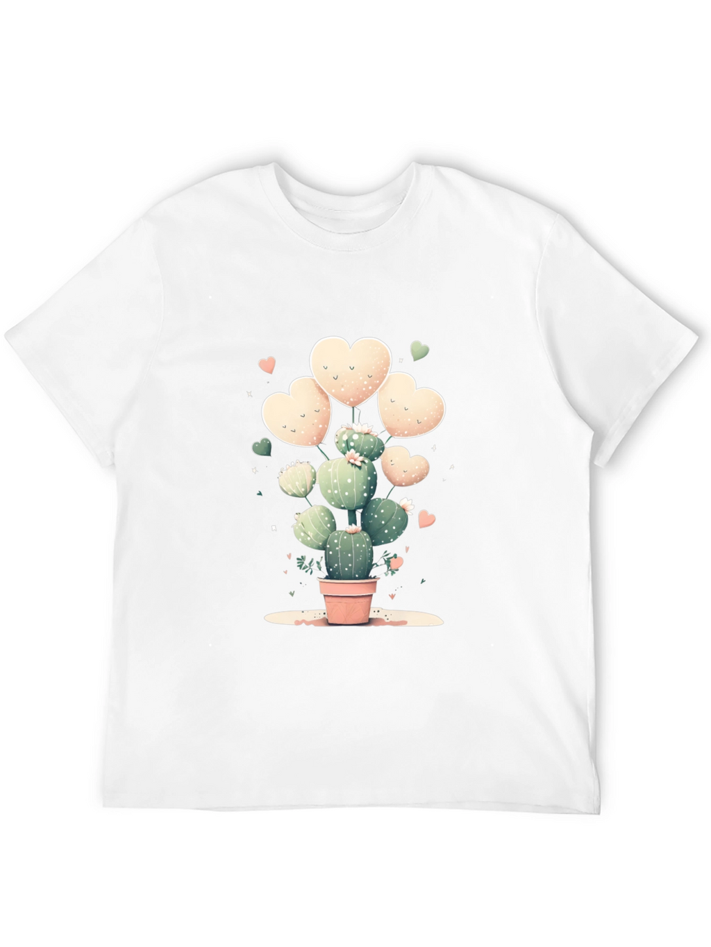 Cactus Heart T-Shirt - Cute Plant Lover Tee