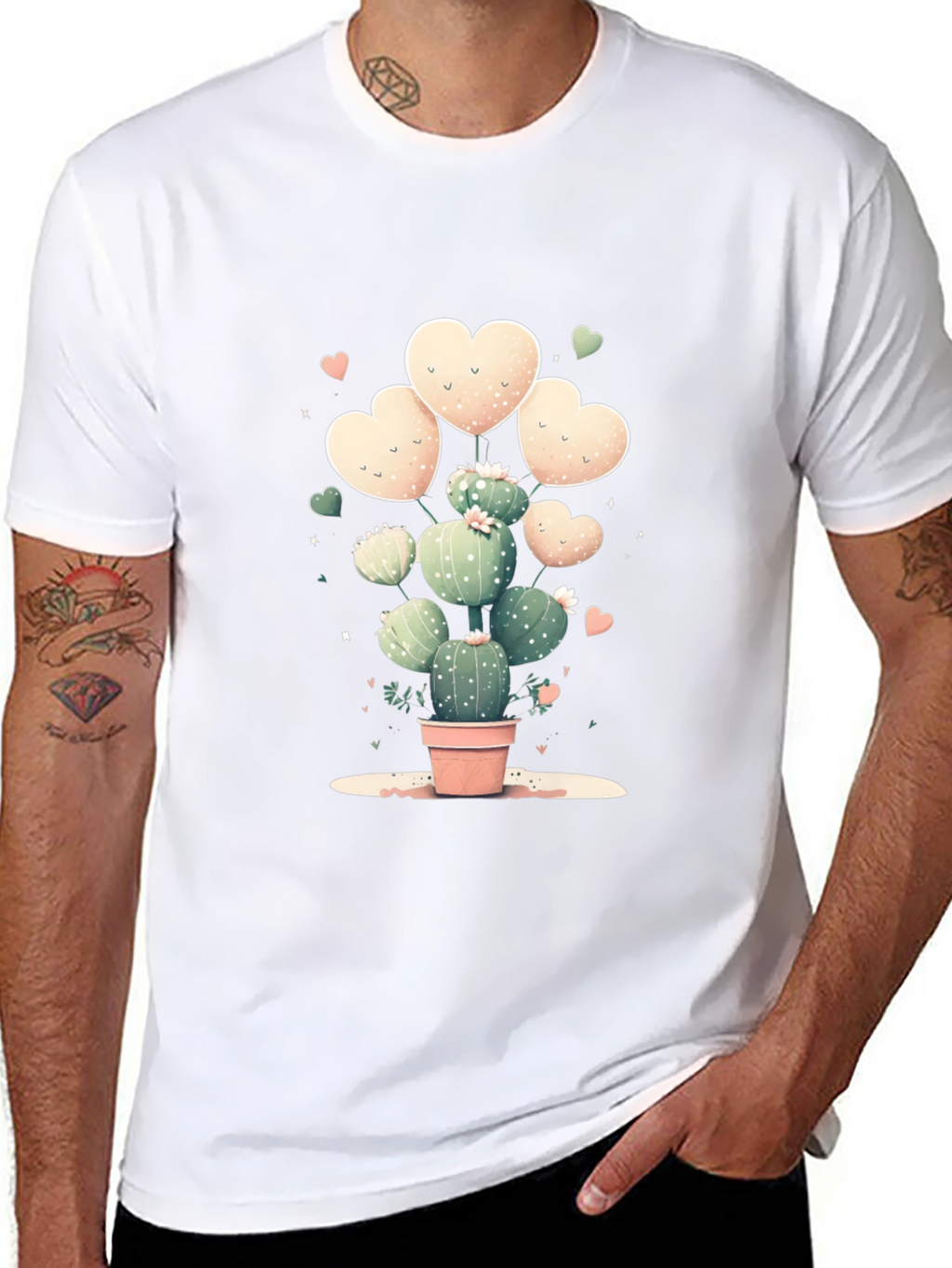 Cactus Heart T-Shirt - Cute Plant Lover Tee