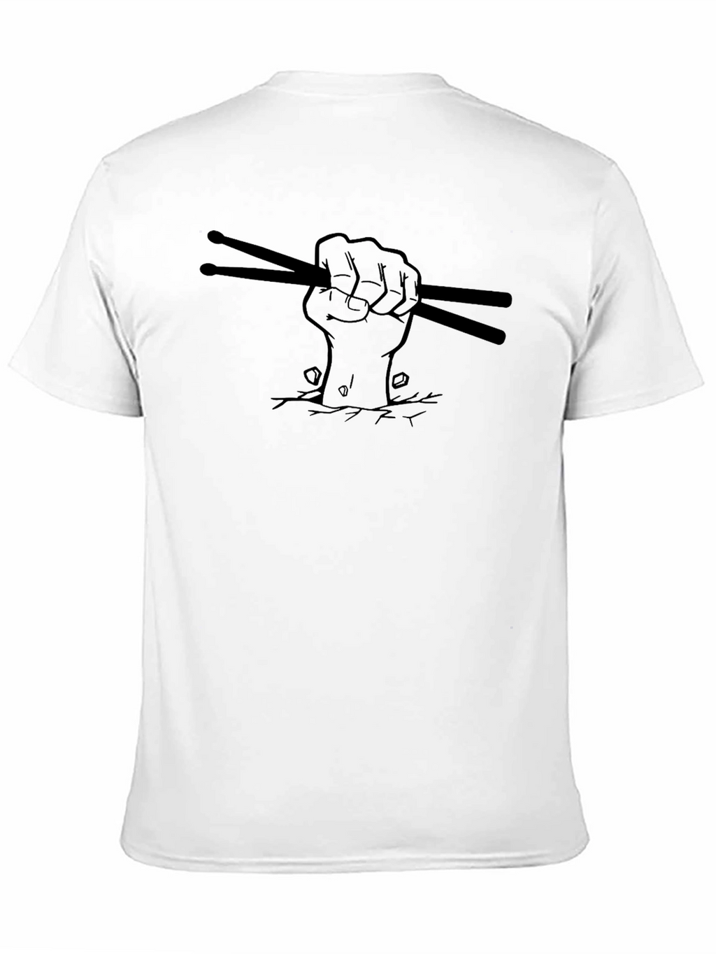 Drummers Fist Graphic Tee - Black Cotton
