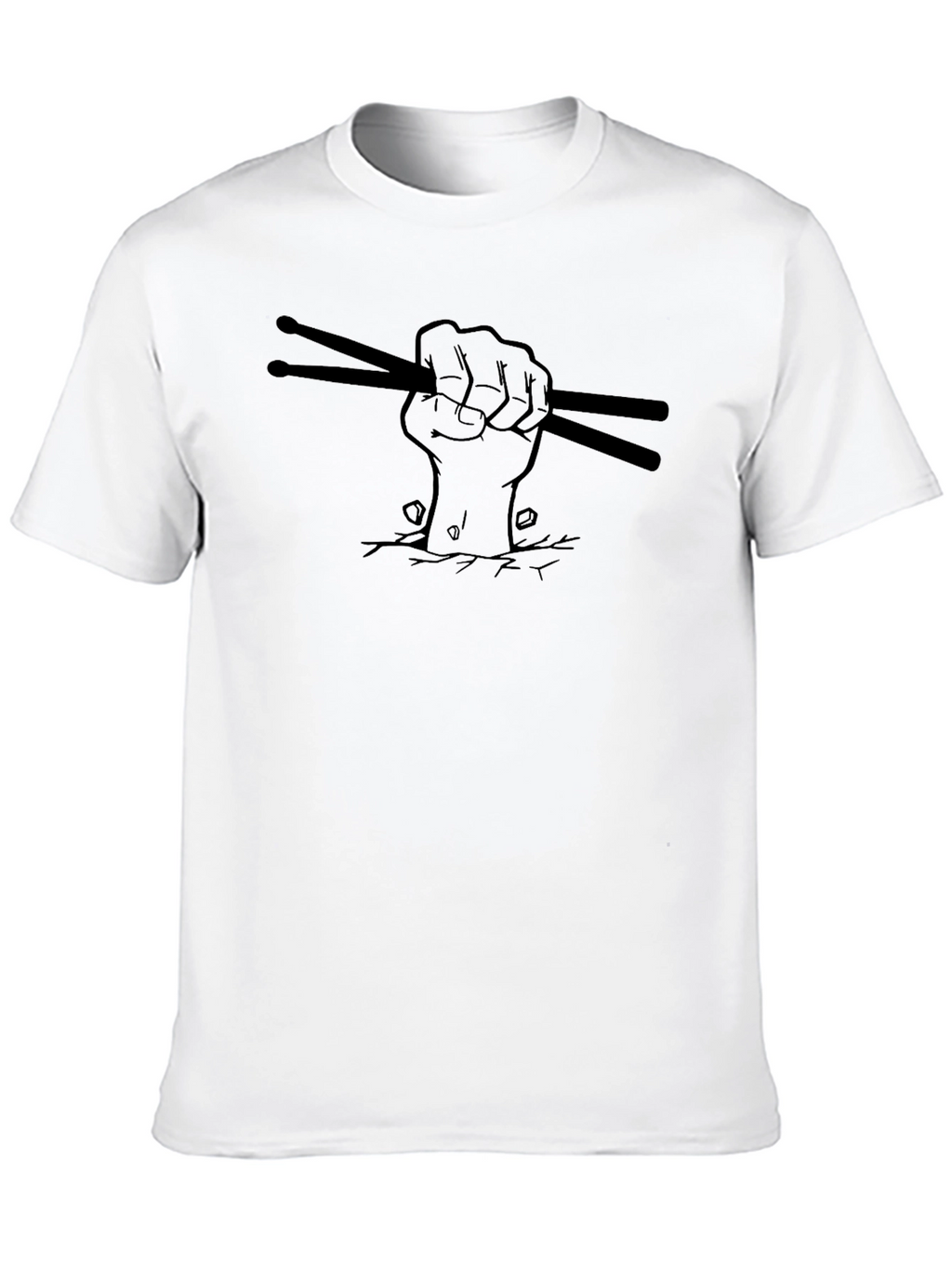 Drummers Fist Graphic Tee - Black Cotton