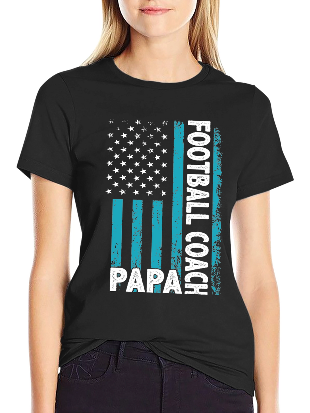 Football Coach Papa Graphic T-Shirt