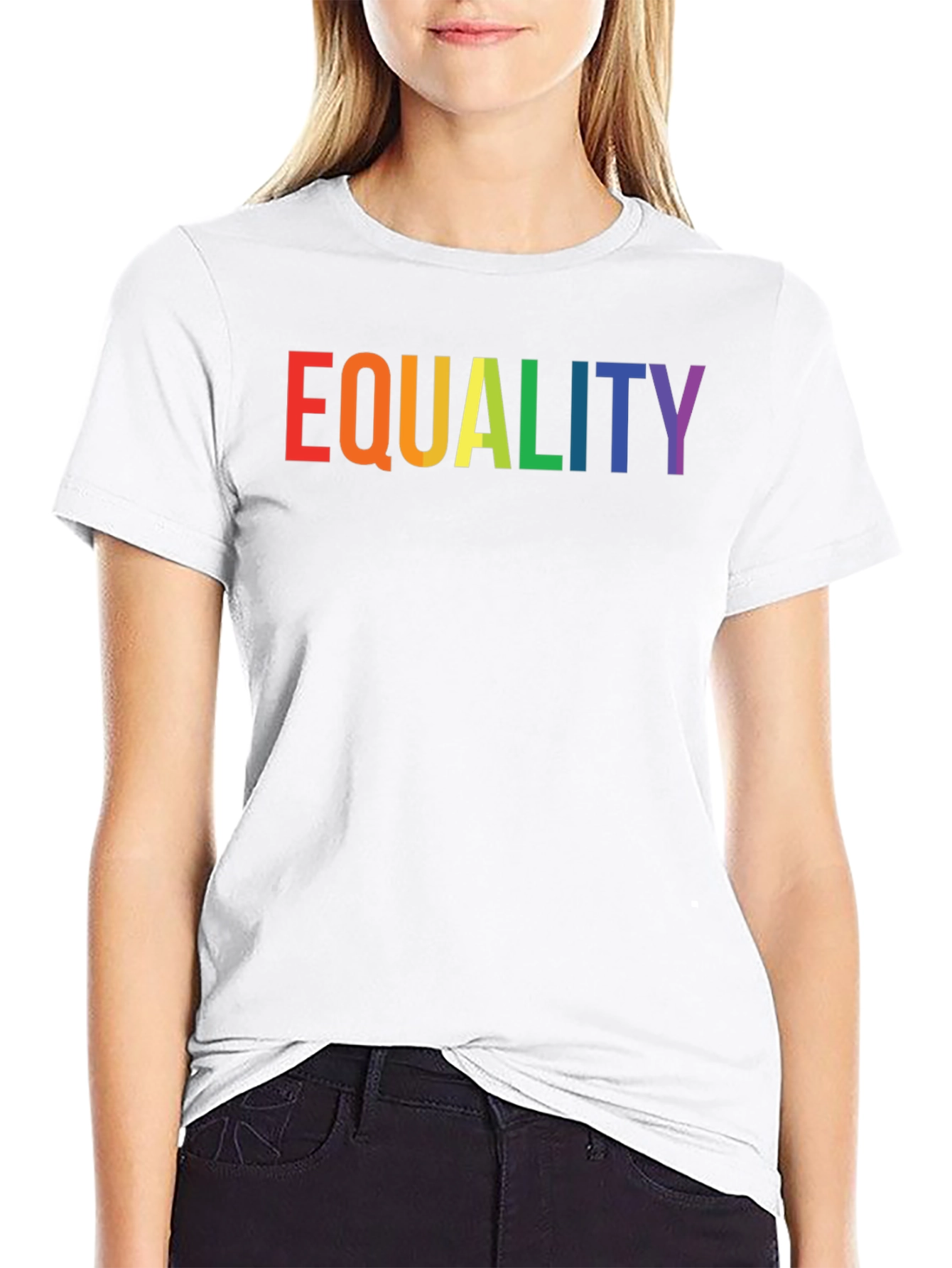Equality Rainbow Pride T-Shirt - Black