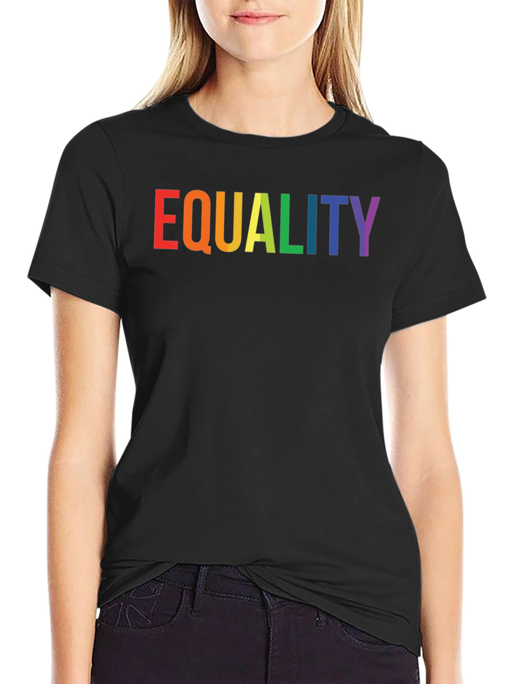 Equality Rainbow Pride T-Shirt - Black