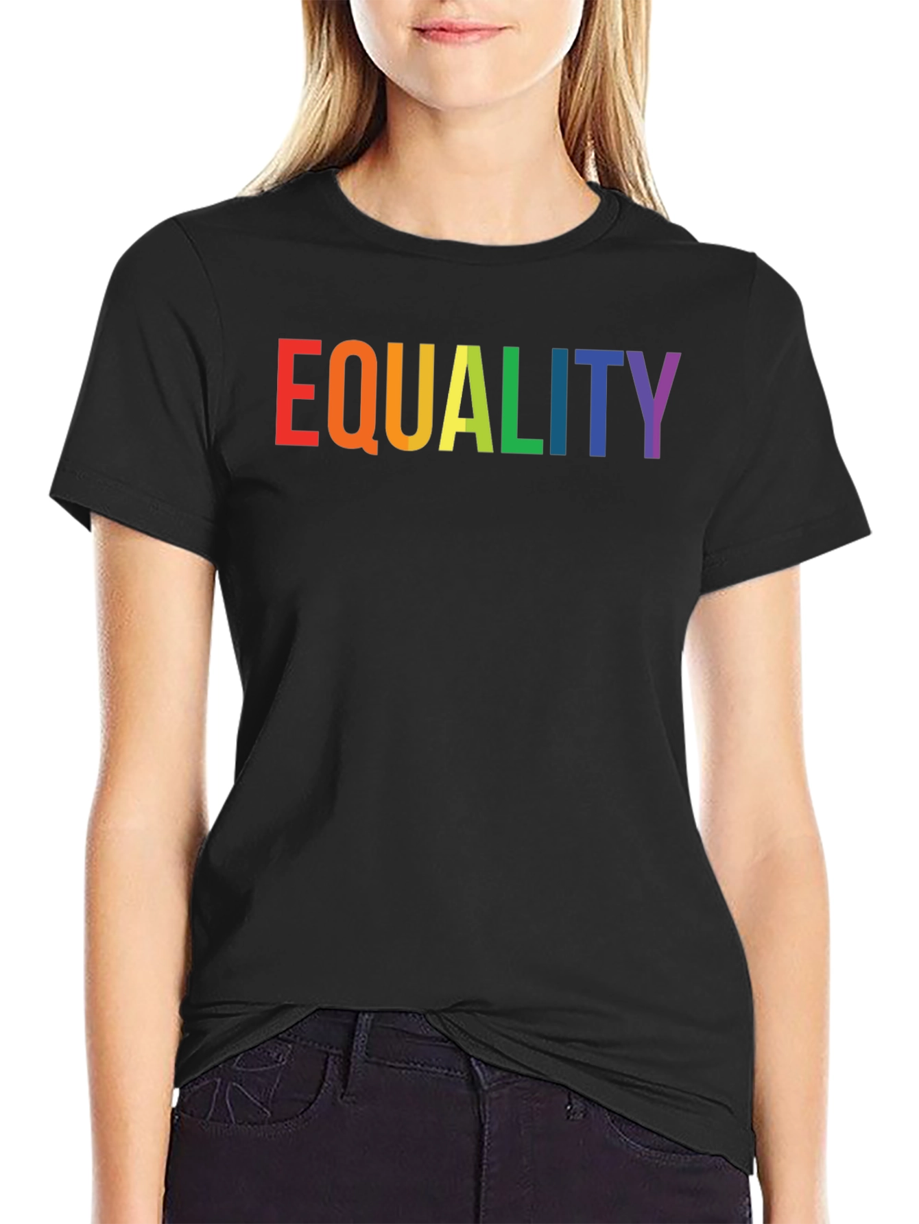 Equality Rainbow Pride T-Shirt - Black