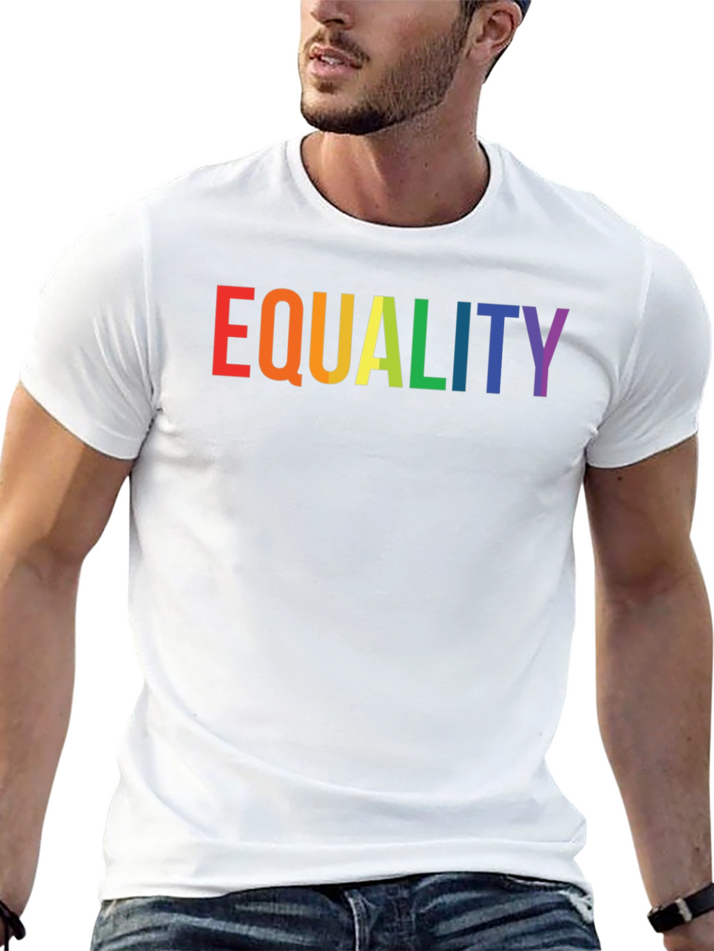 Equality Rainbow Pride T-Shirt - Black