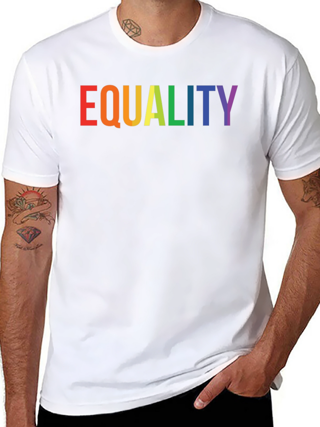 Equality Rainbow Pride T-Shirt - Black