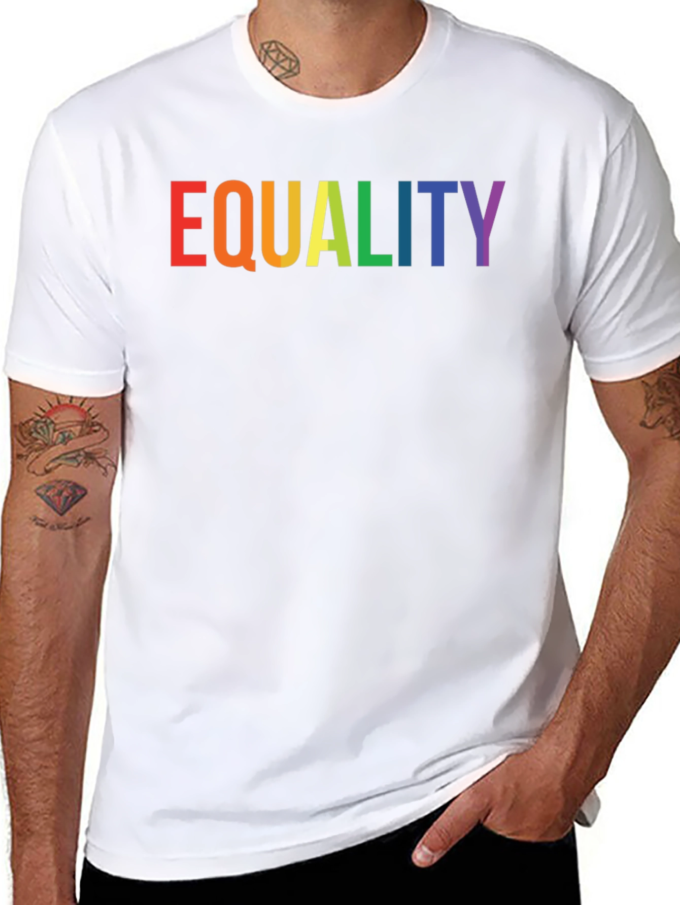 Equality Rainbow Pride T-Shirt - Black